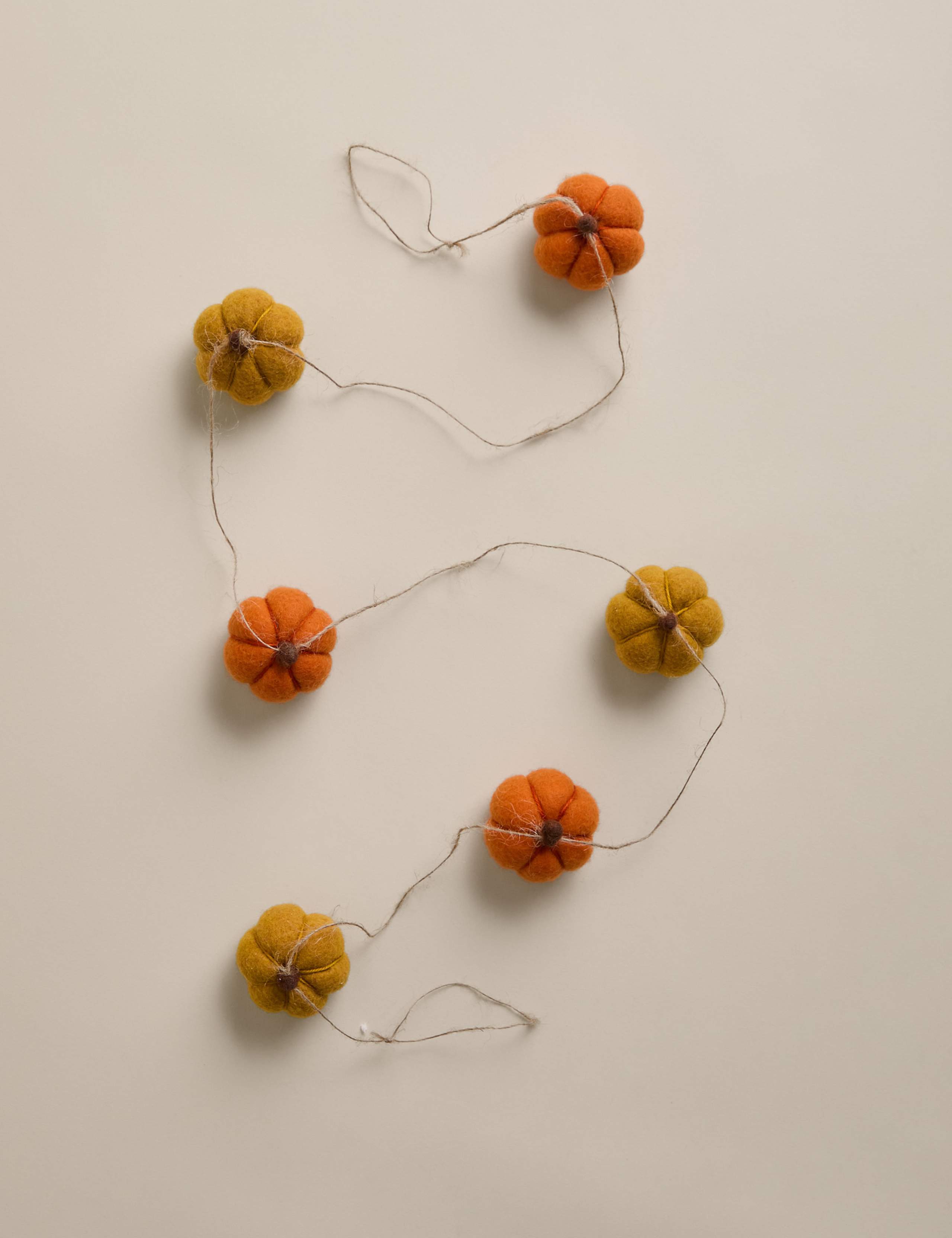 Autumnal Felt Pumpkin Garland