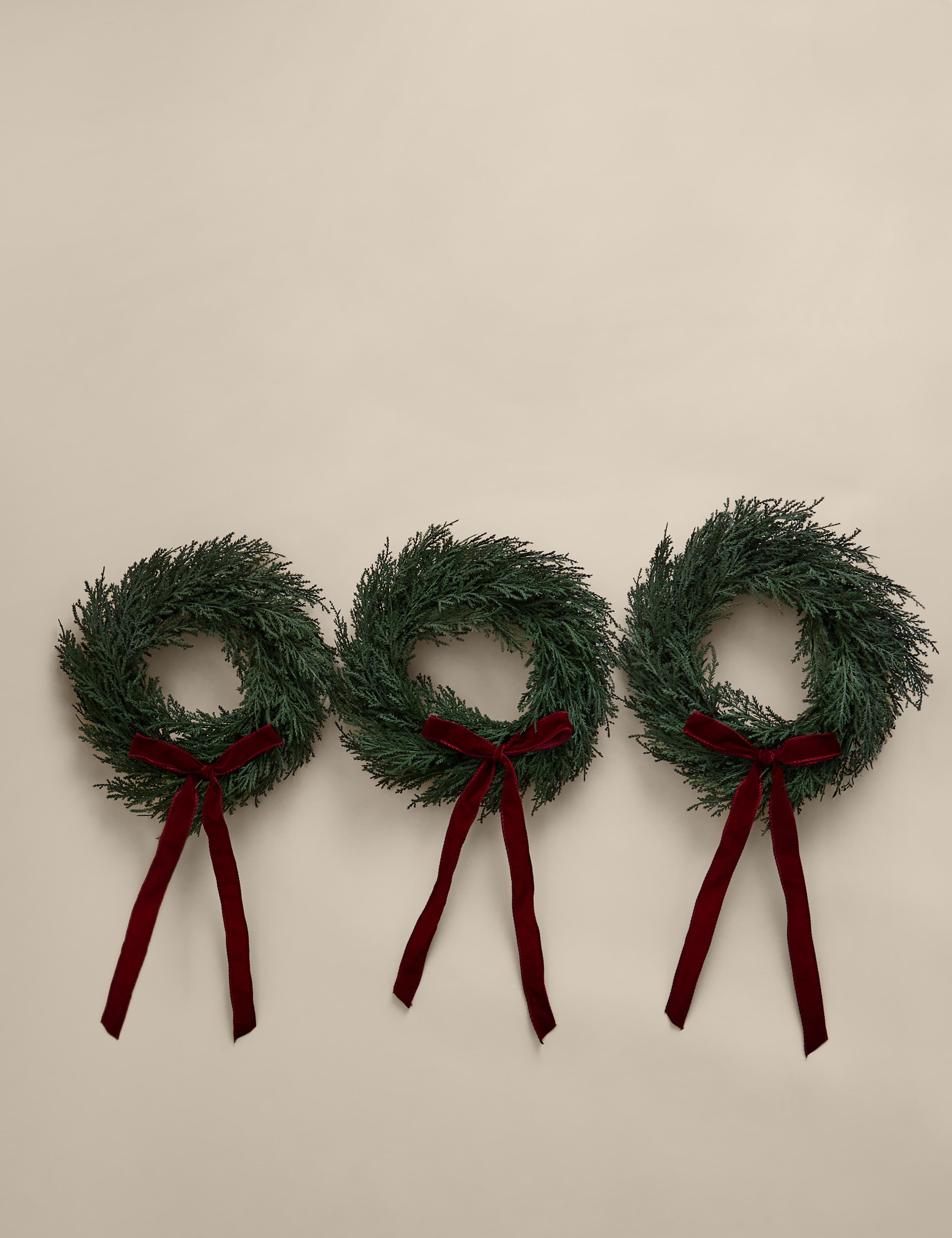3pk Mini Bow Wreaths