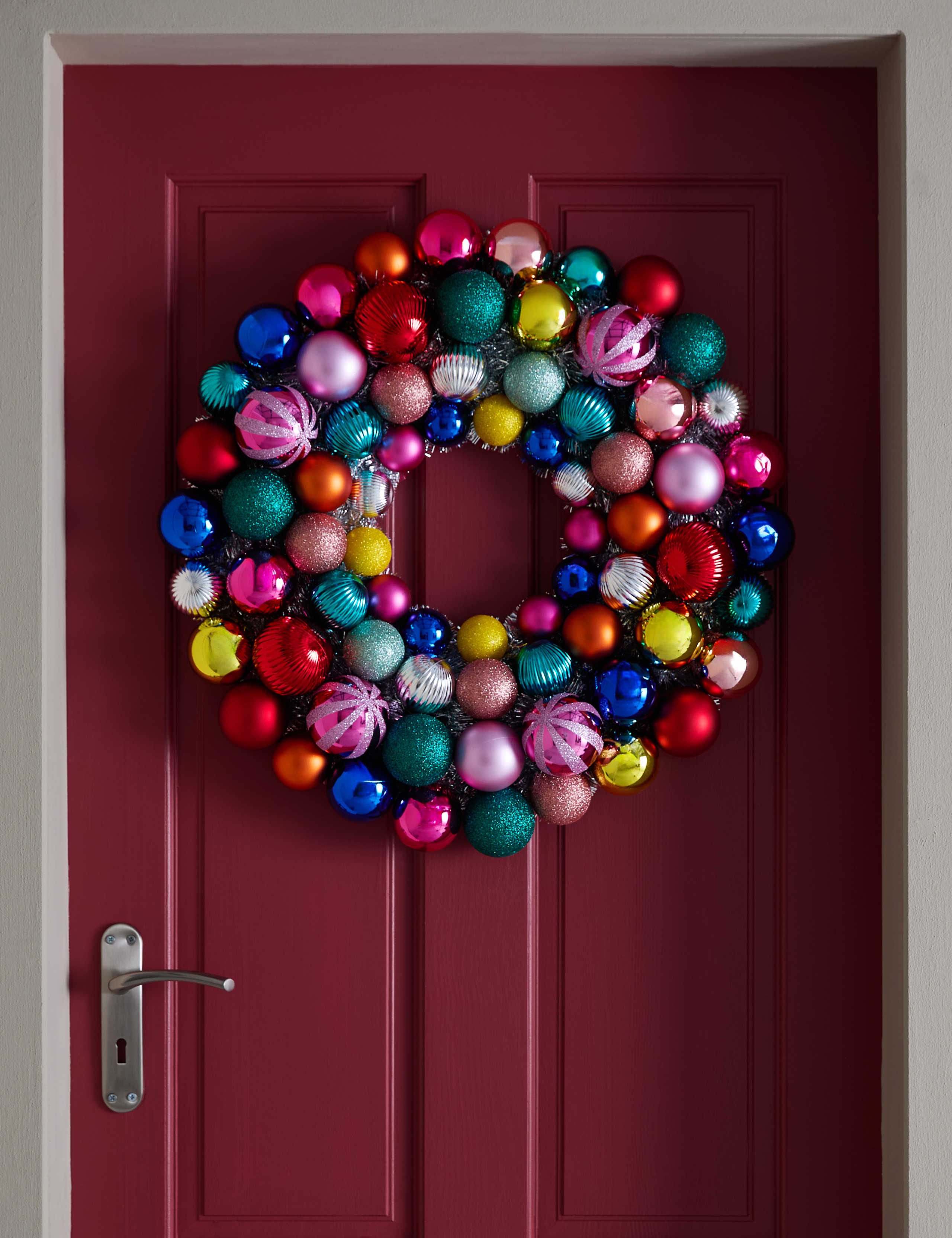 Extra Large Multicoloured Bauble Wreath