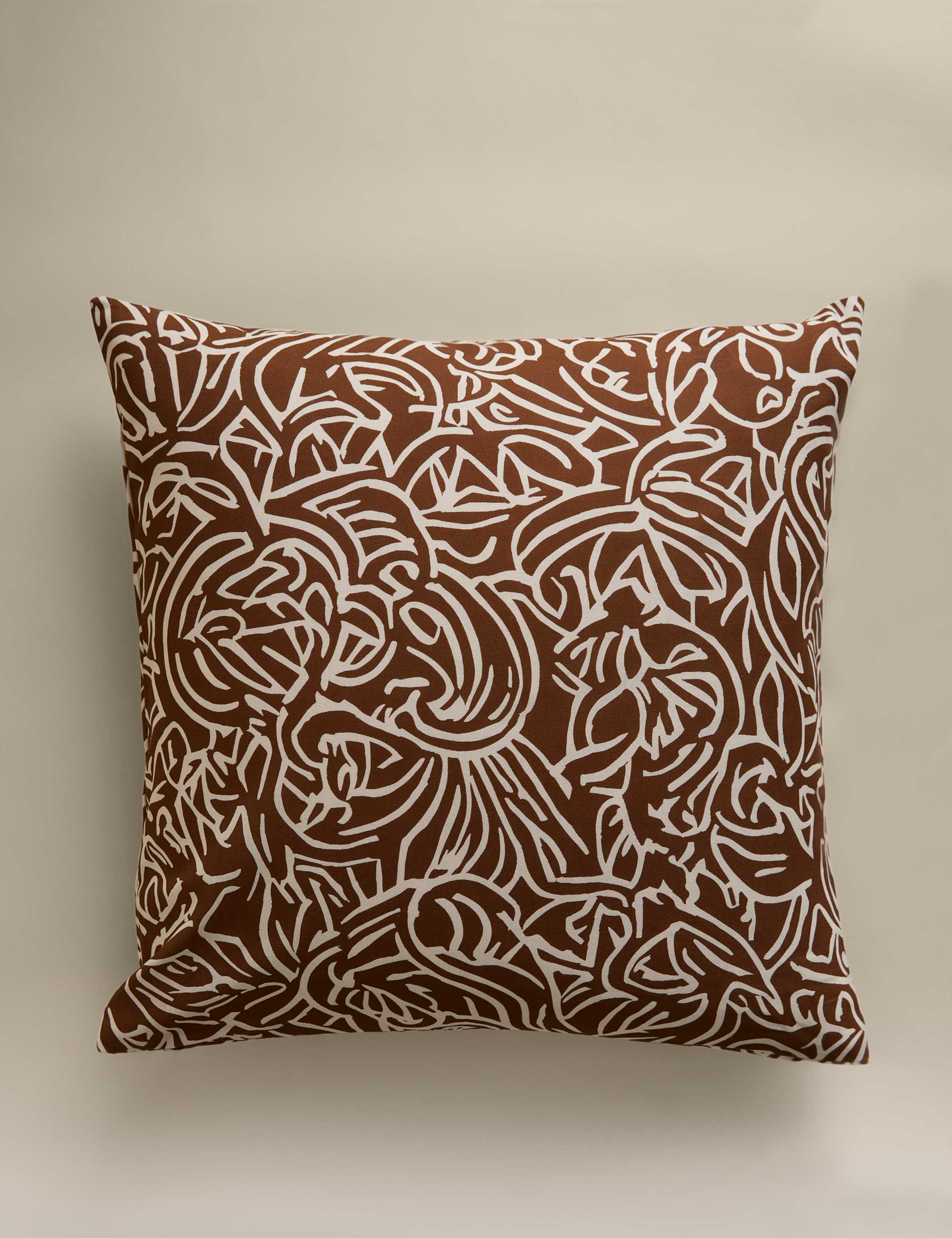 Pure Cotton Abstract Swirl Cushion Cover