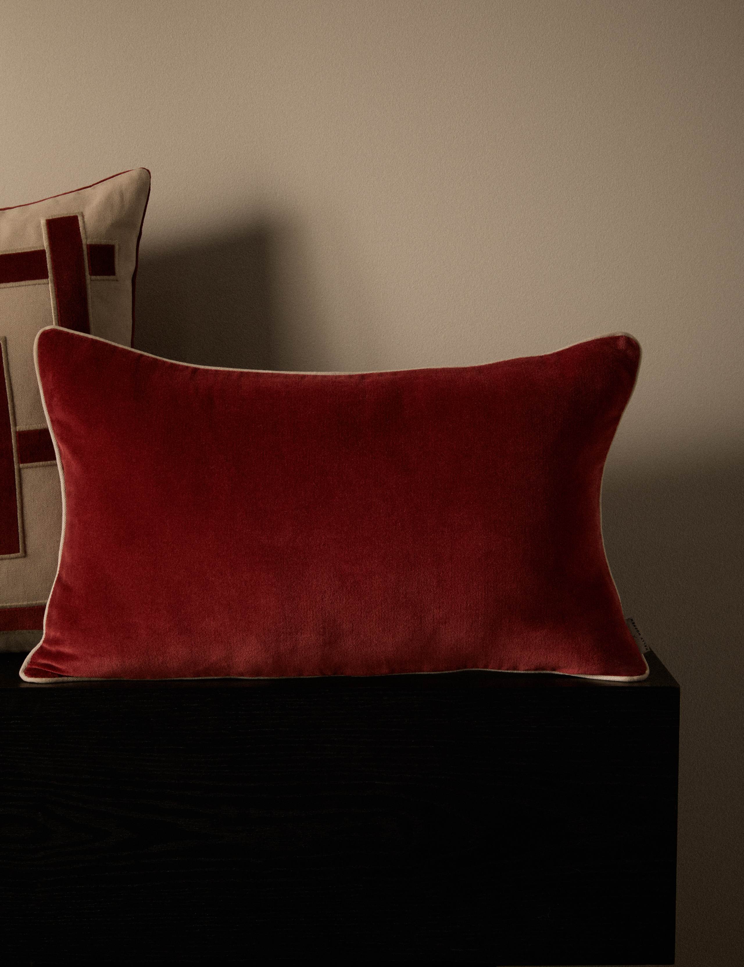 Pure Cotton Piped Bolster Cushion