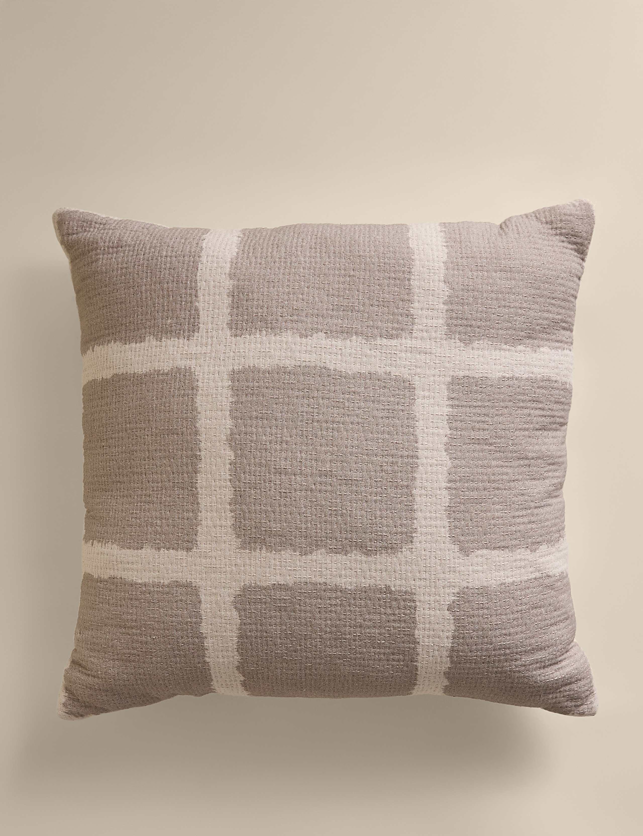 Pure Cotton Shibori Check Cushion
