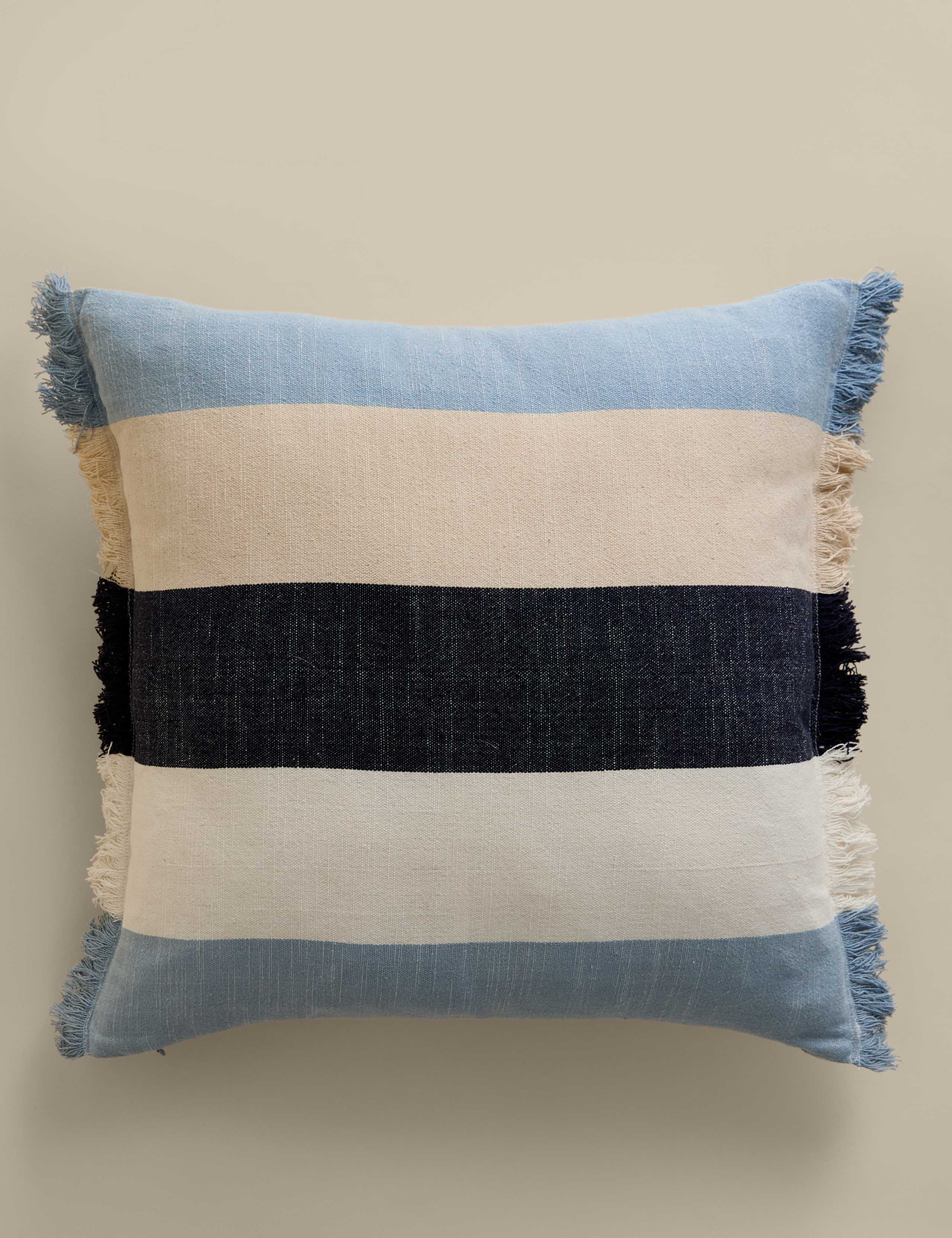 Pure Cotton Woven Striped Outdoor Cushion