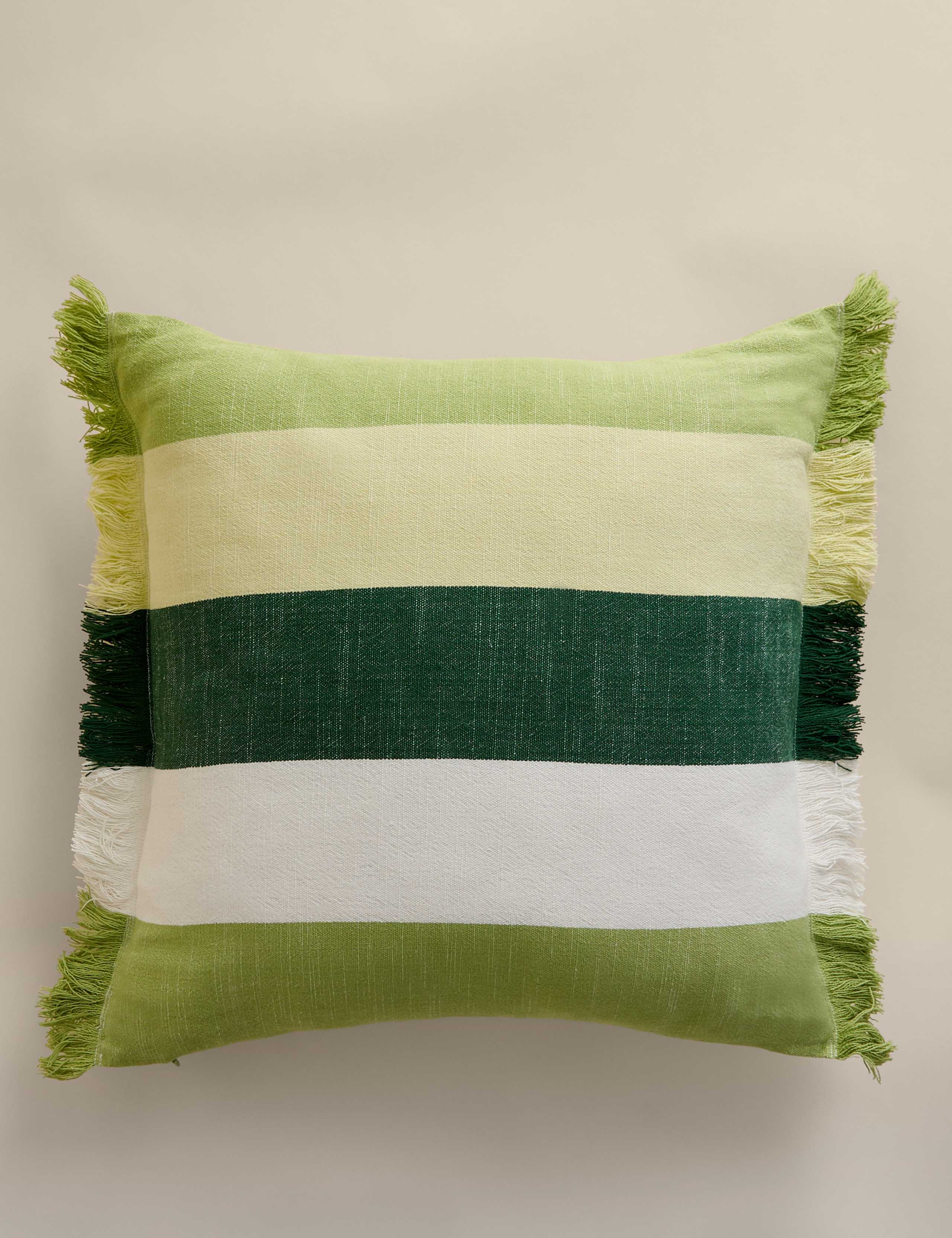 Pure Cotton Woven Striped Outdoor Cushion