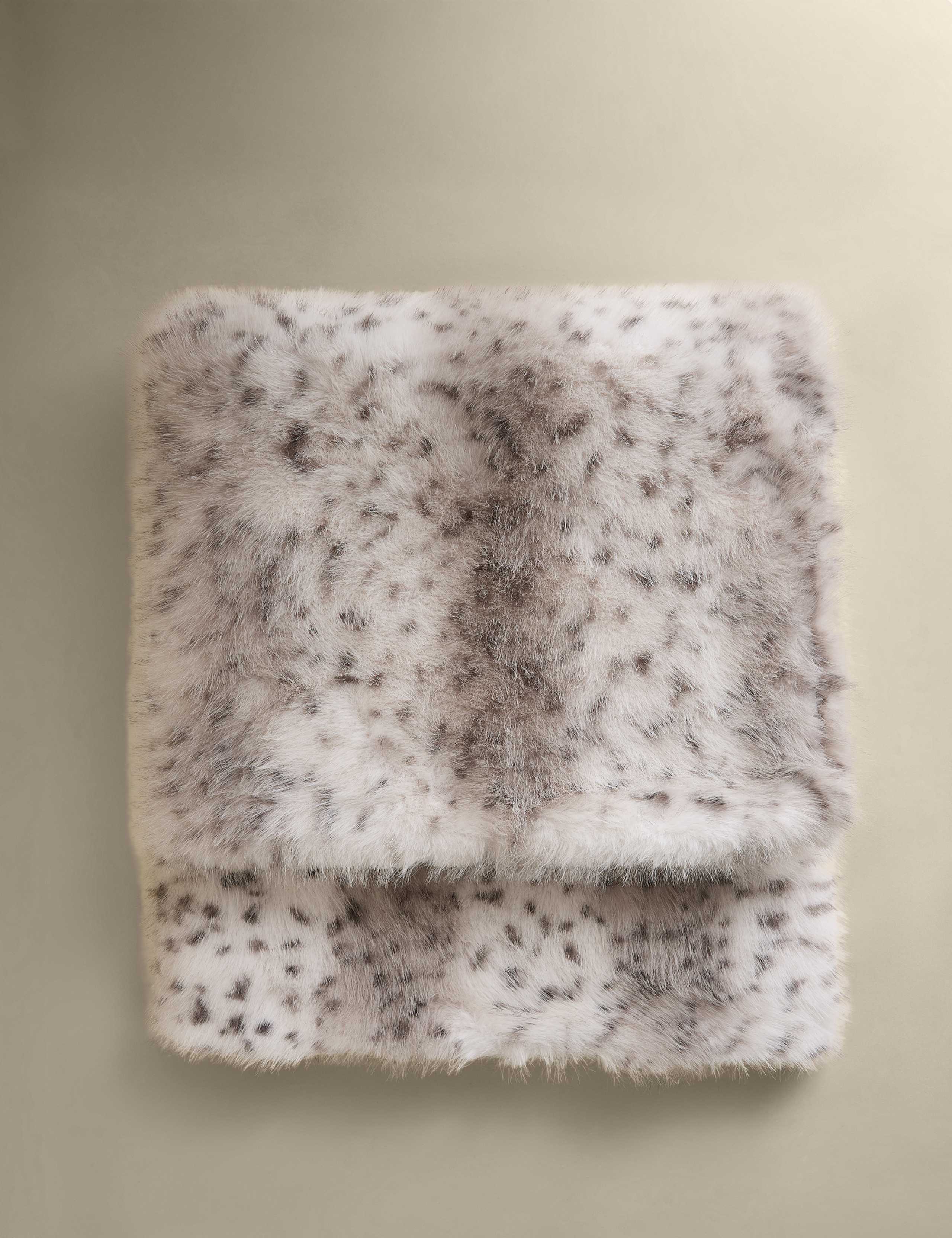 Faux Fur Animal Spot Throw