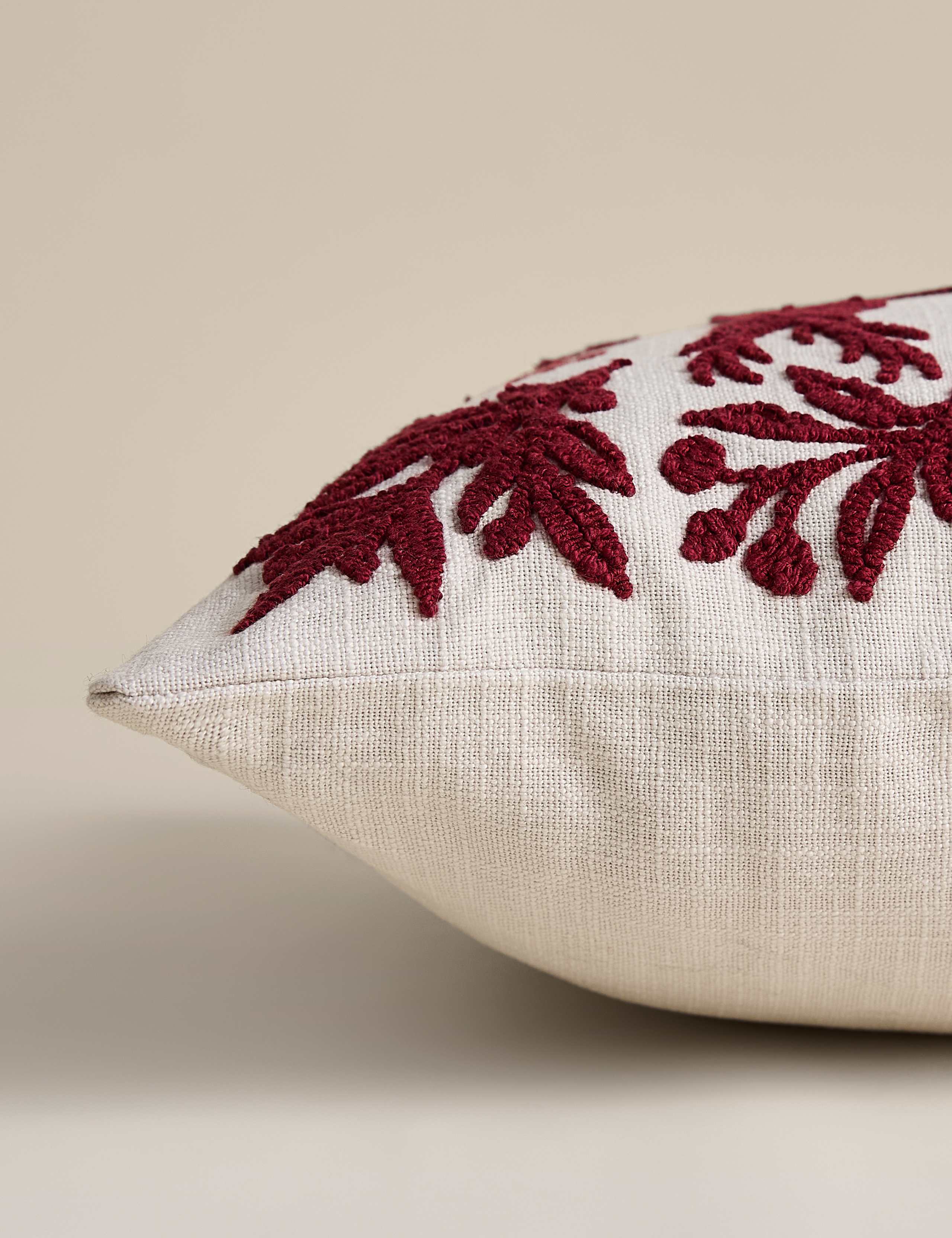 Pure Cotton Christmas Deer Woodland Cushion