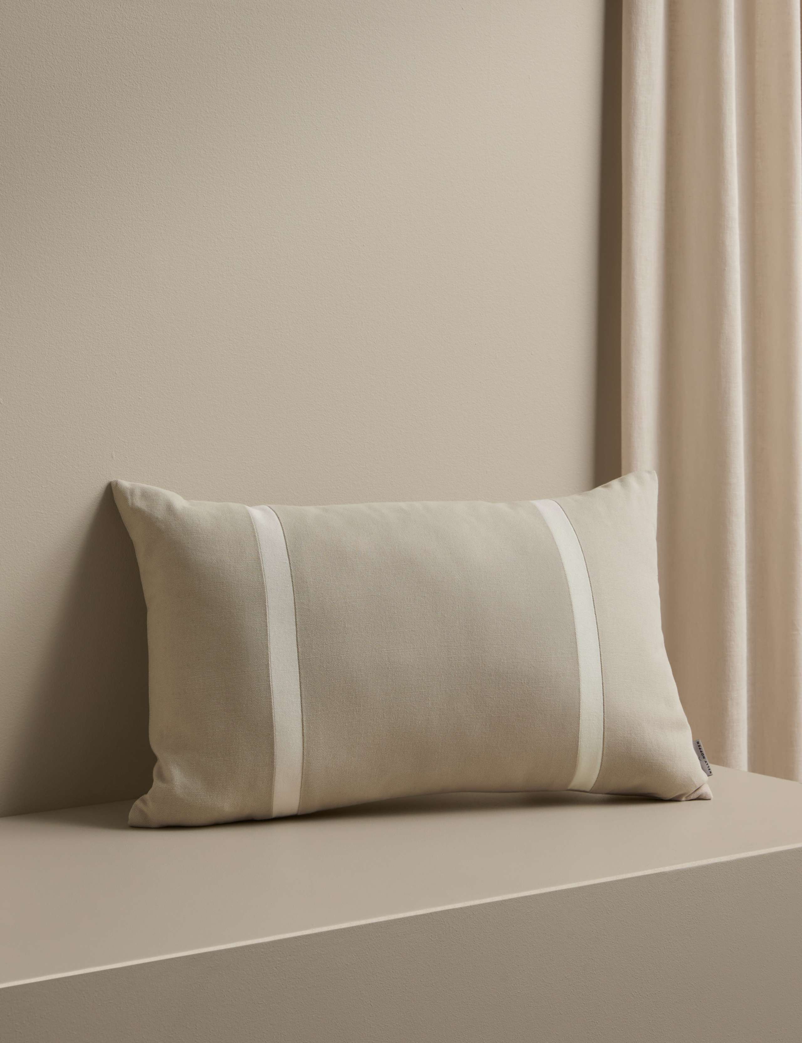 Pure Cotton Double Stripe Bolster Cushion