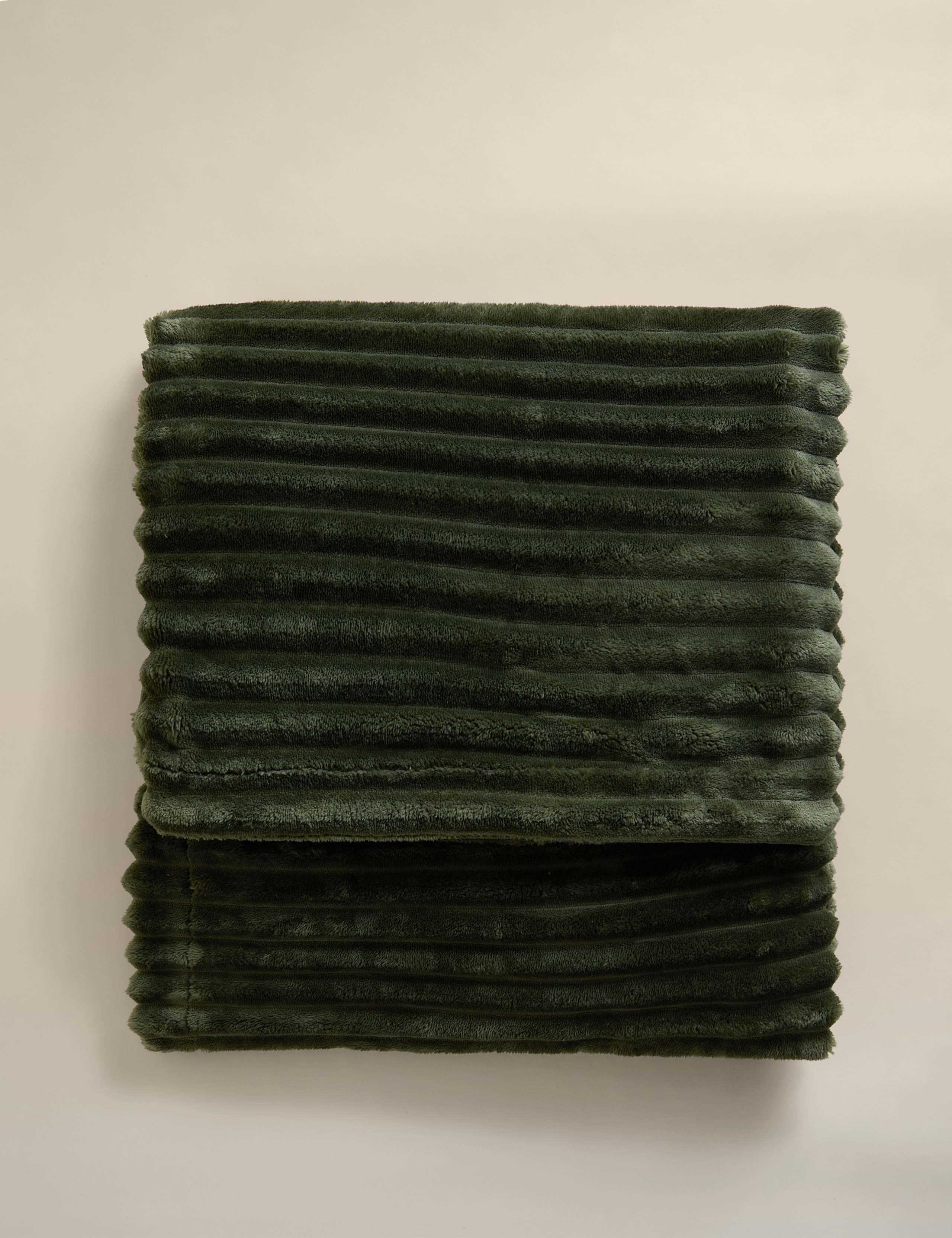Fleece Ribbed Throw