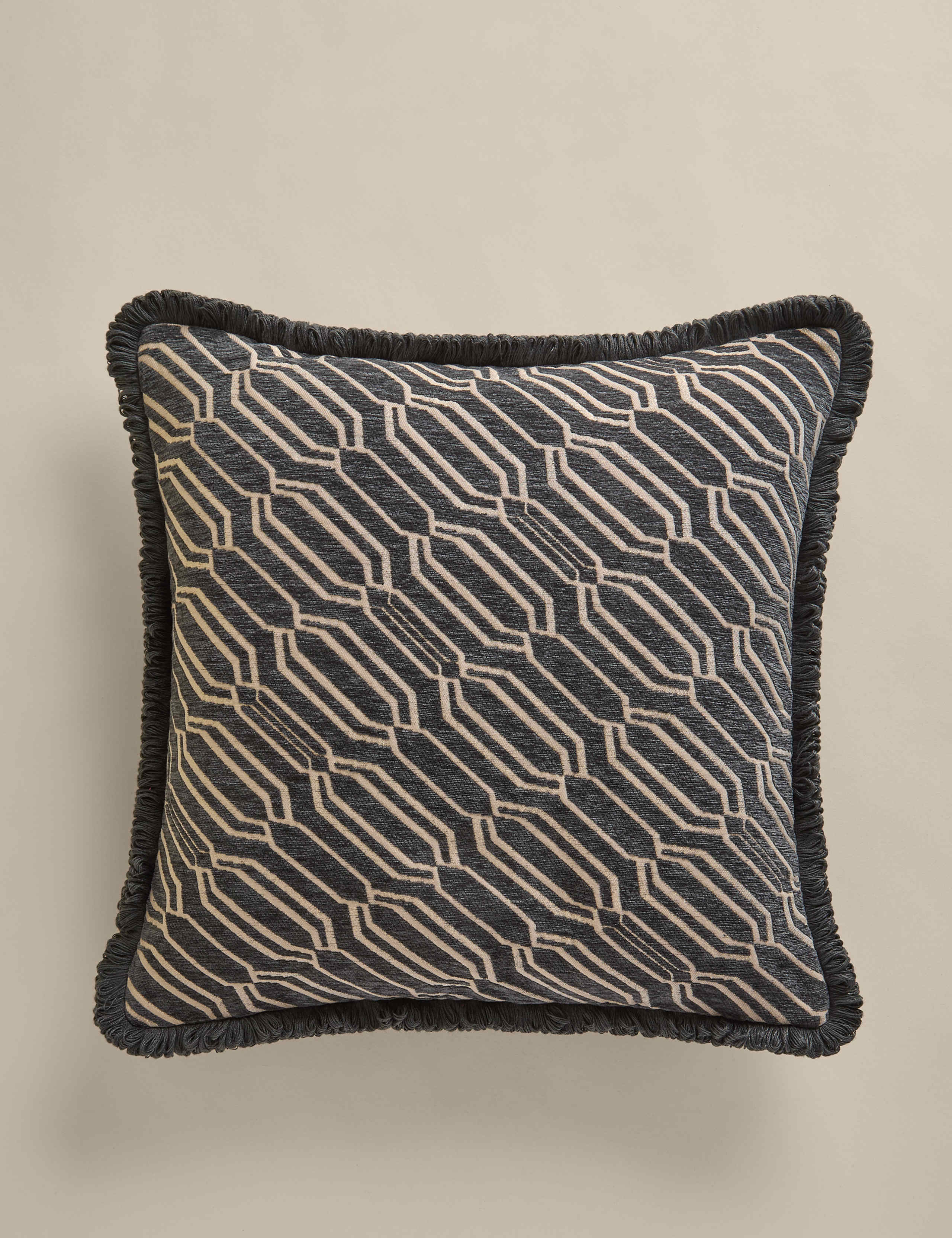 Chenille Geometric Cushion