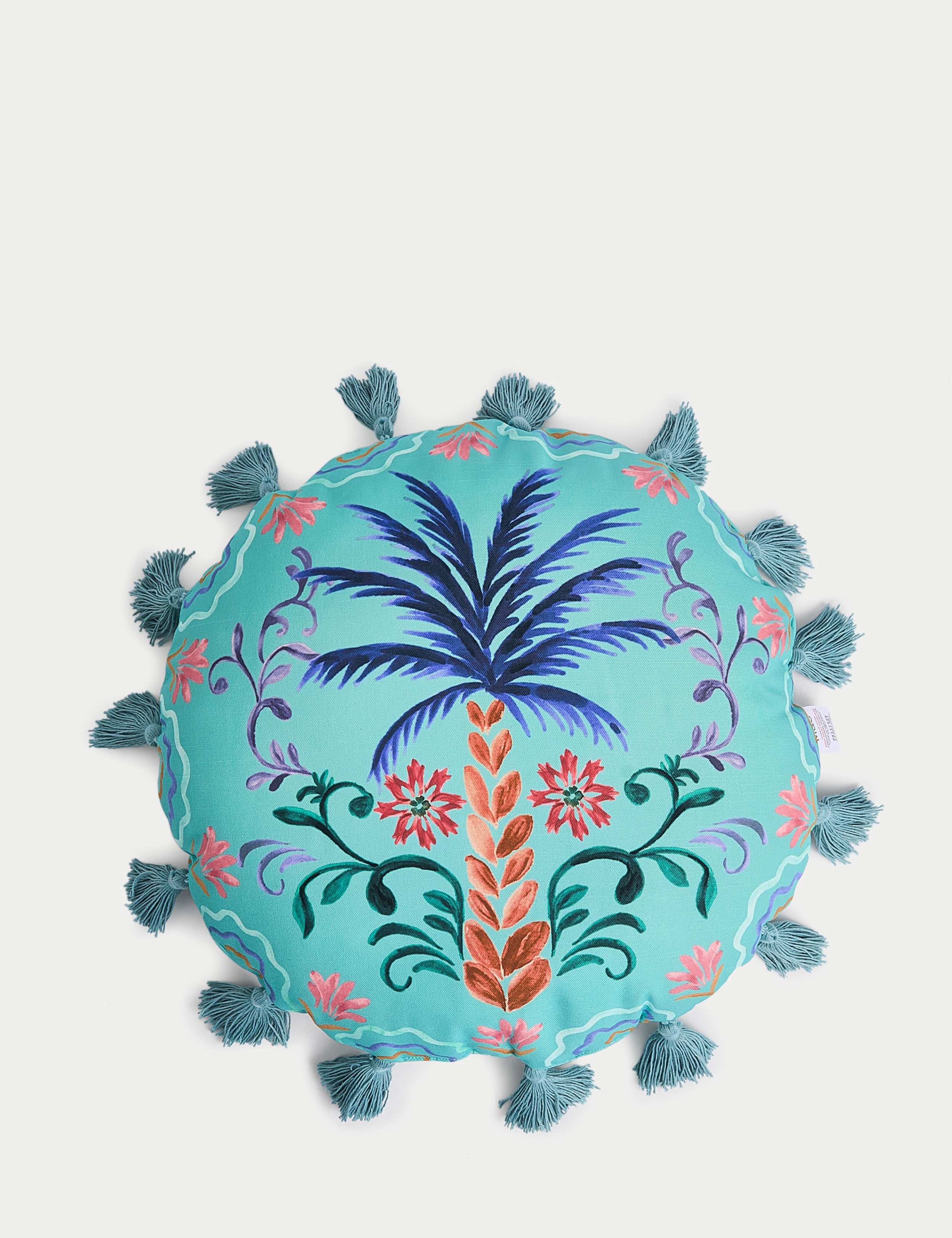 Set of 2 Palm Round Outdoor Cushions