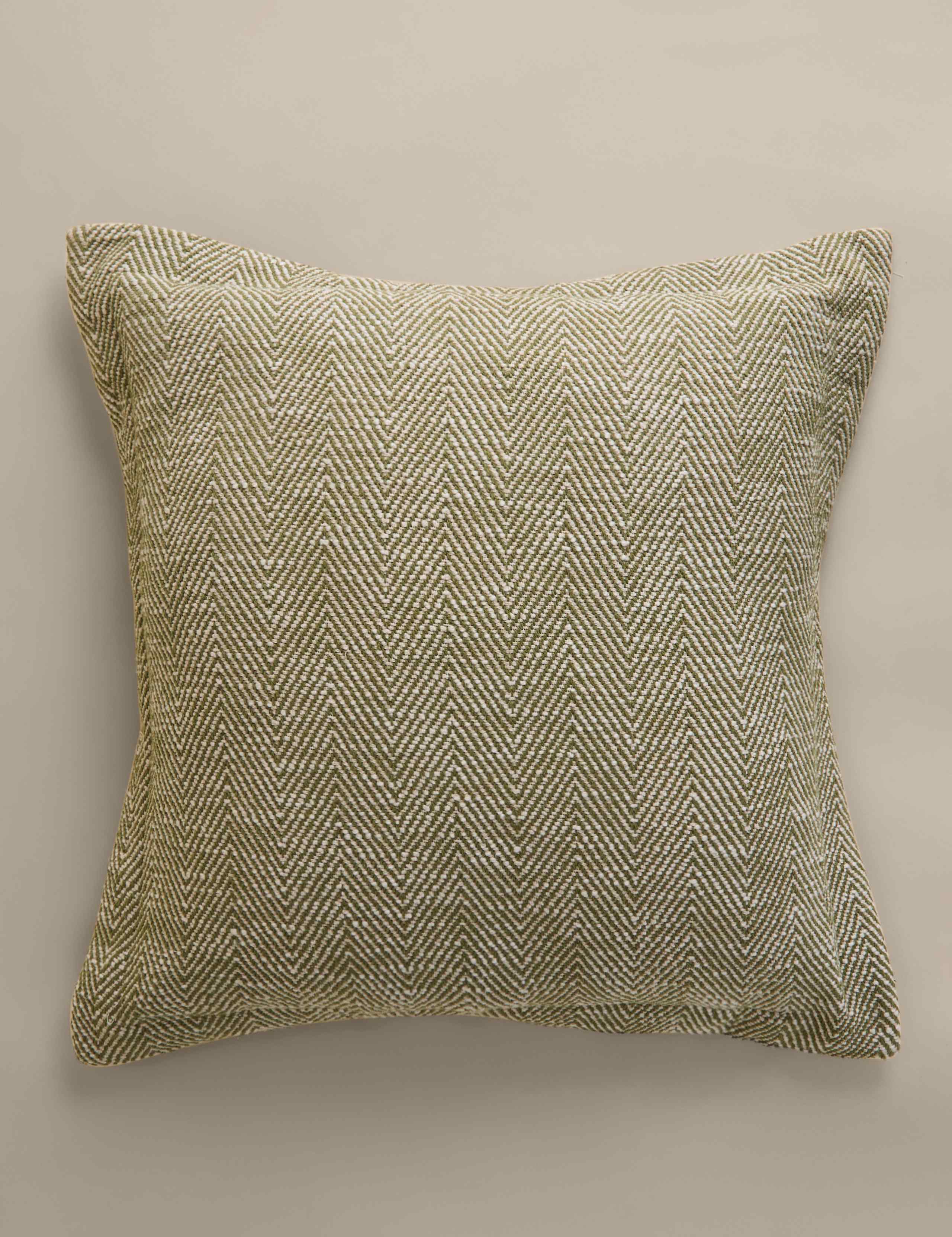 Pure Cotton Herringbone Cushion