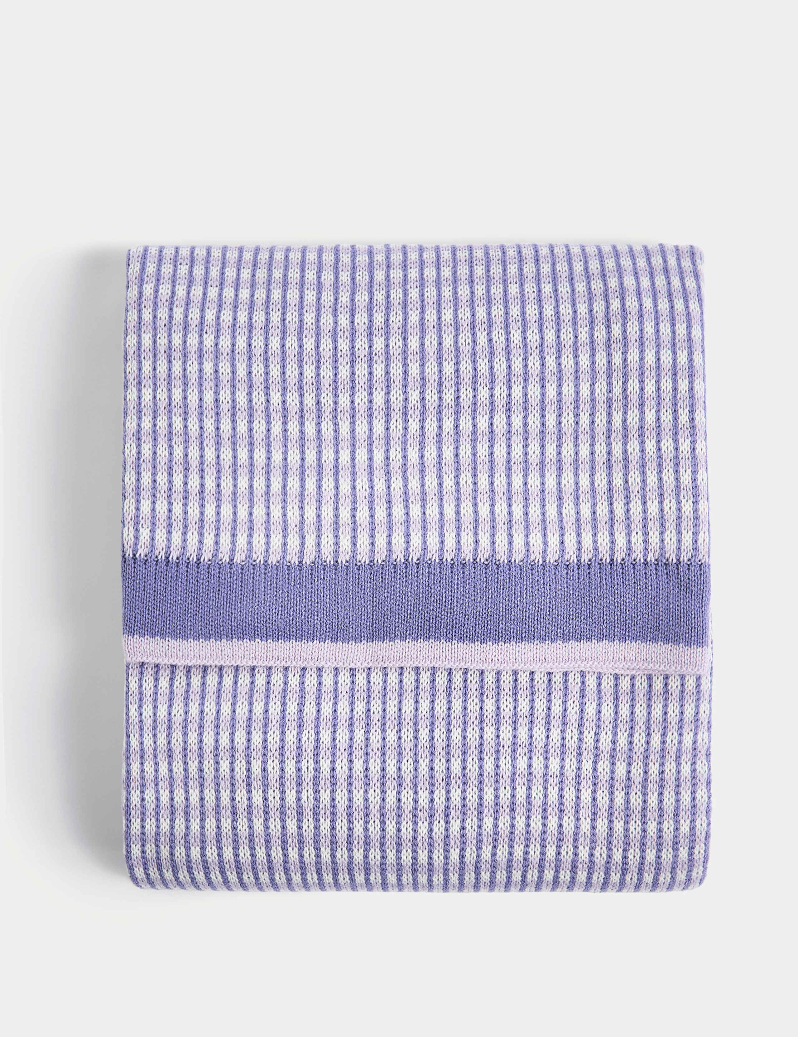 Two Tone Knitted Throw