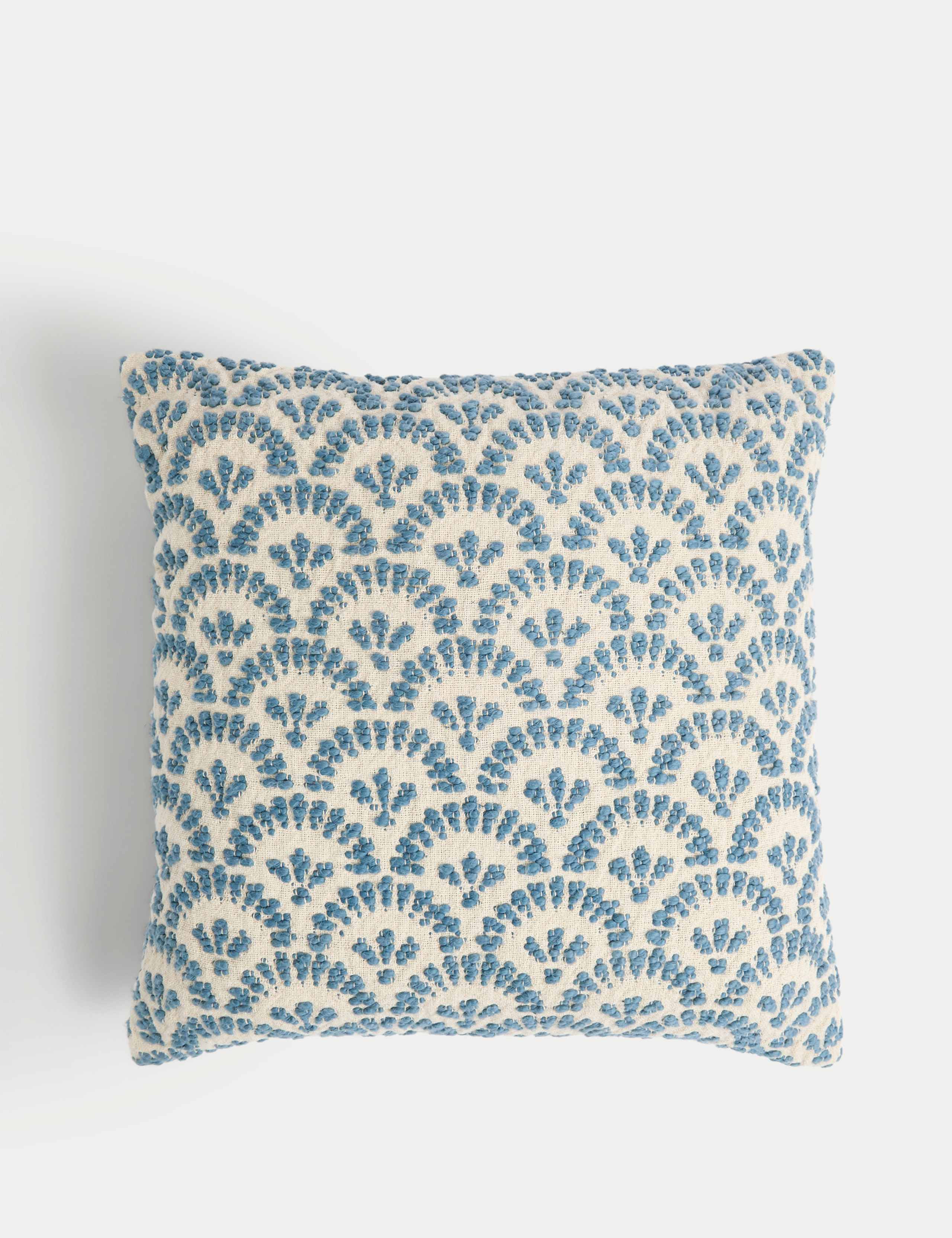 Pure Cotton Fan Jacquard Cushion