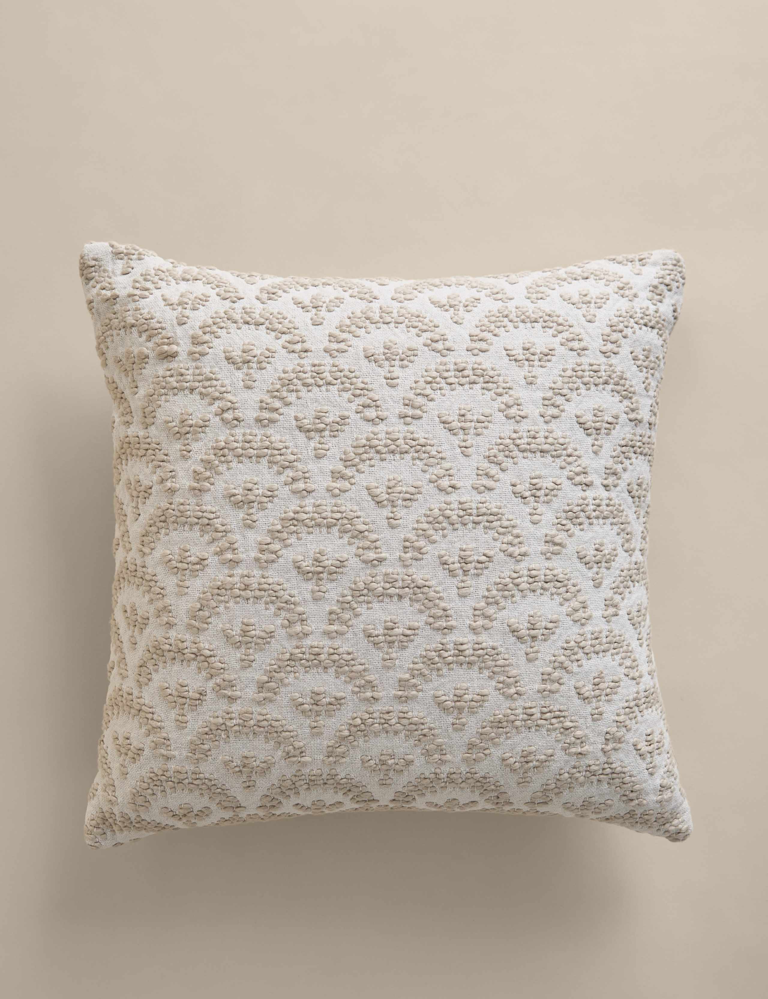 Pure Cotton Fan Jacquard Cushion
