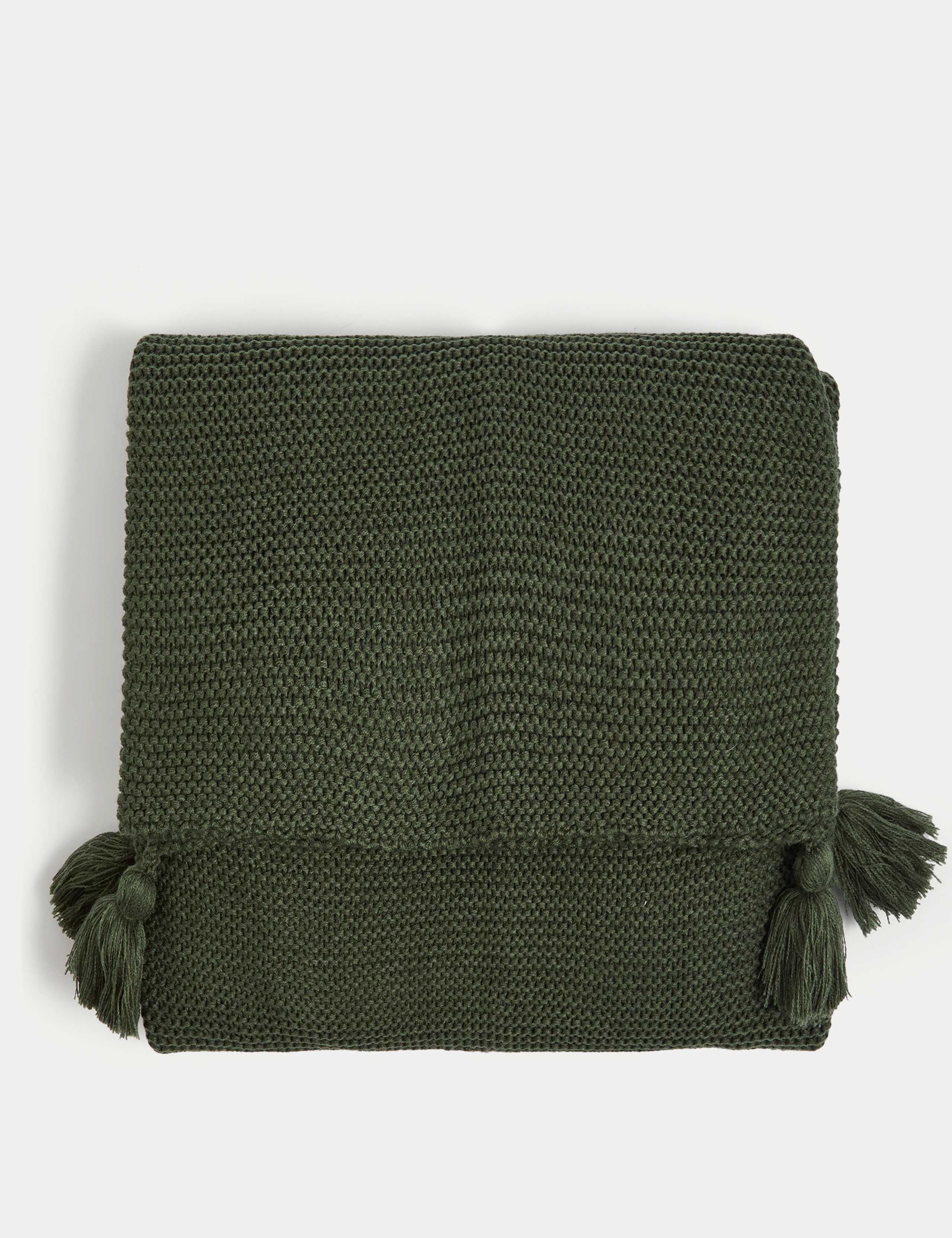 Knitted Tassel Throw