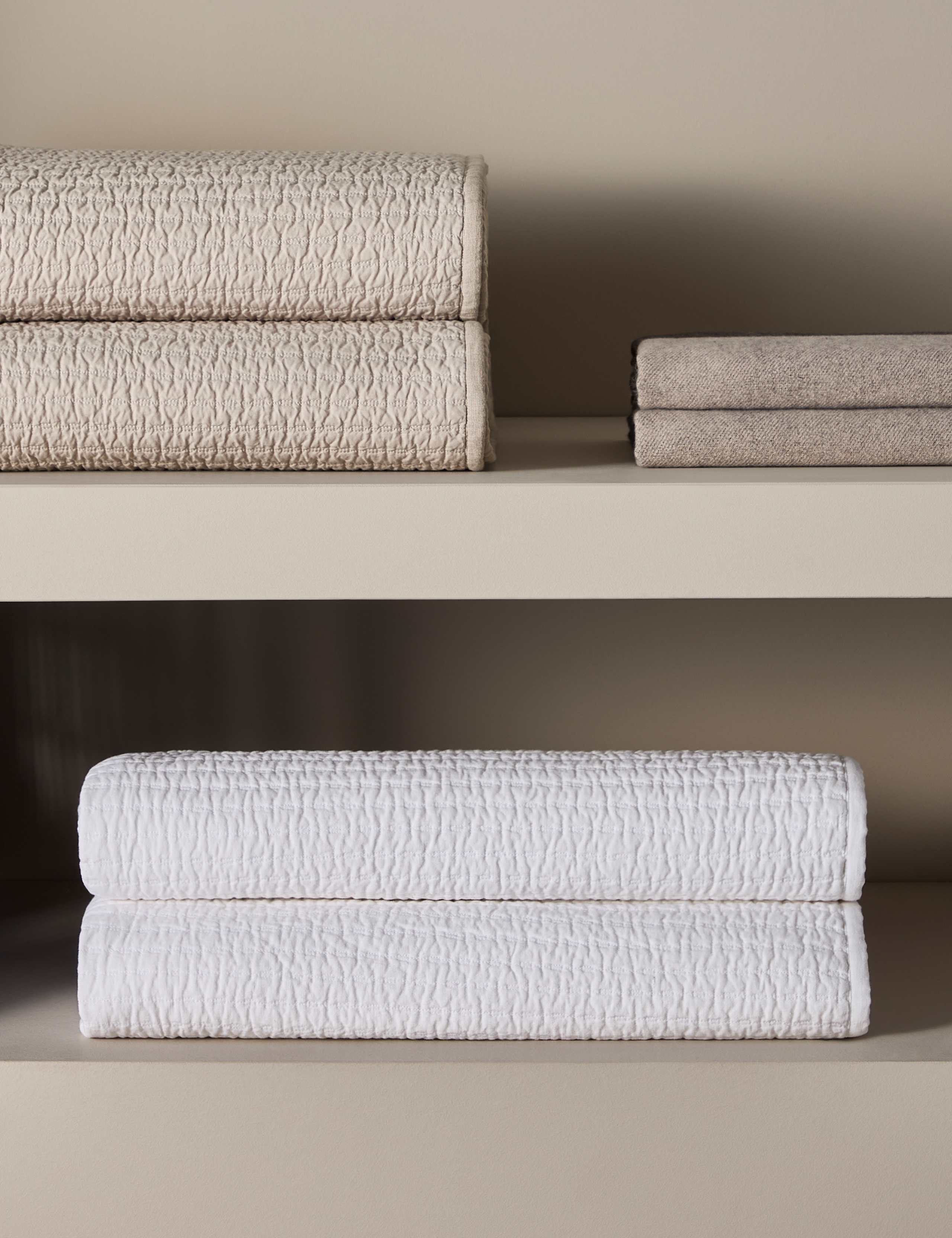 Cotton with Linen Embroidered Bedspread