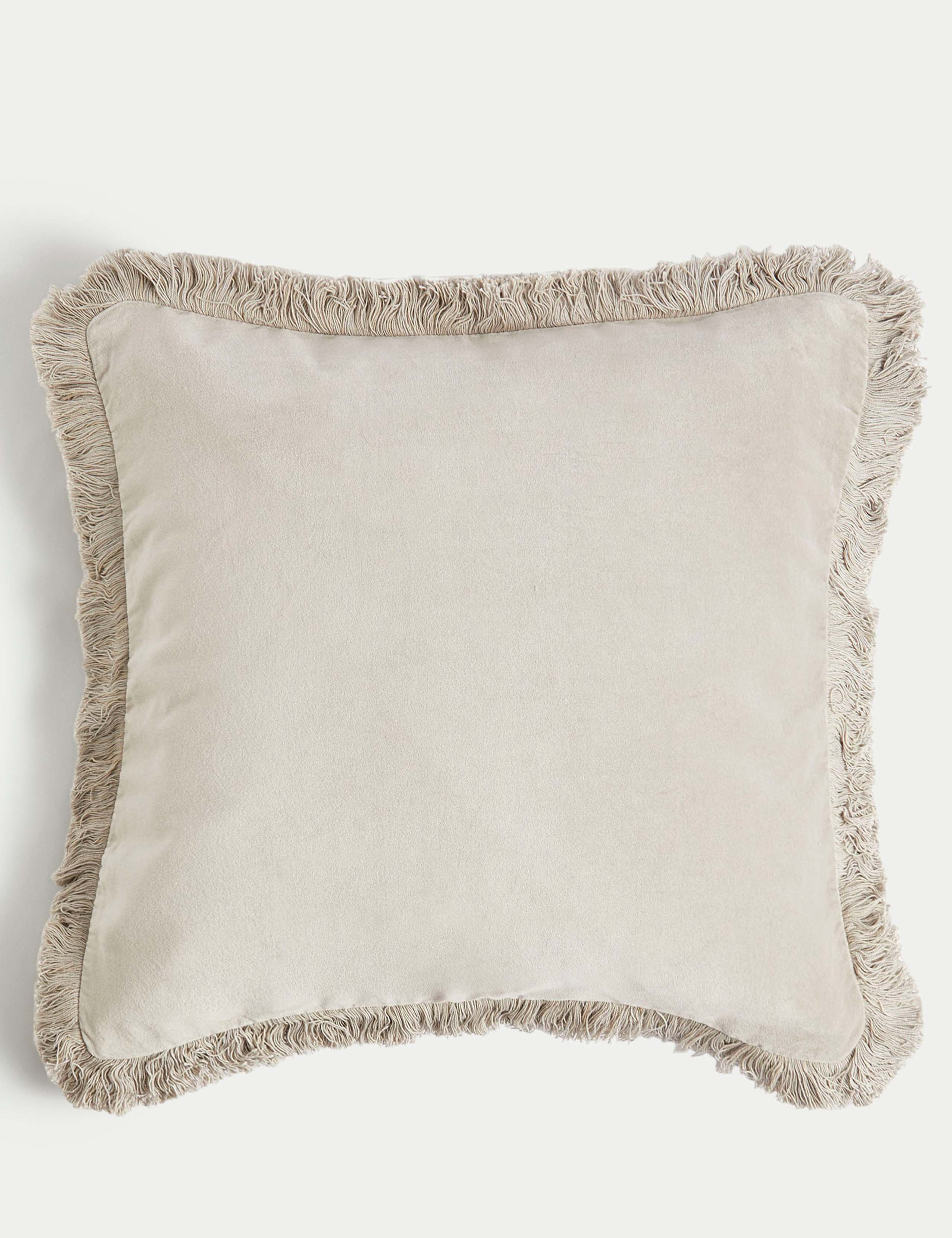 Pure Cotton Velvet Fringed Cushion