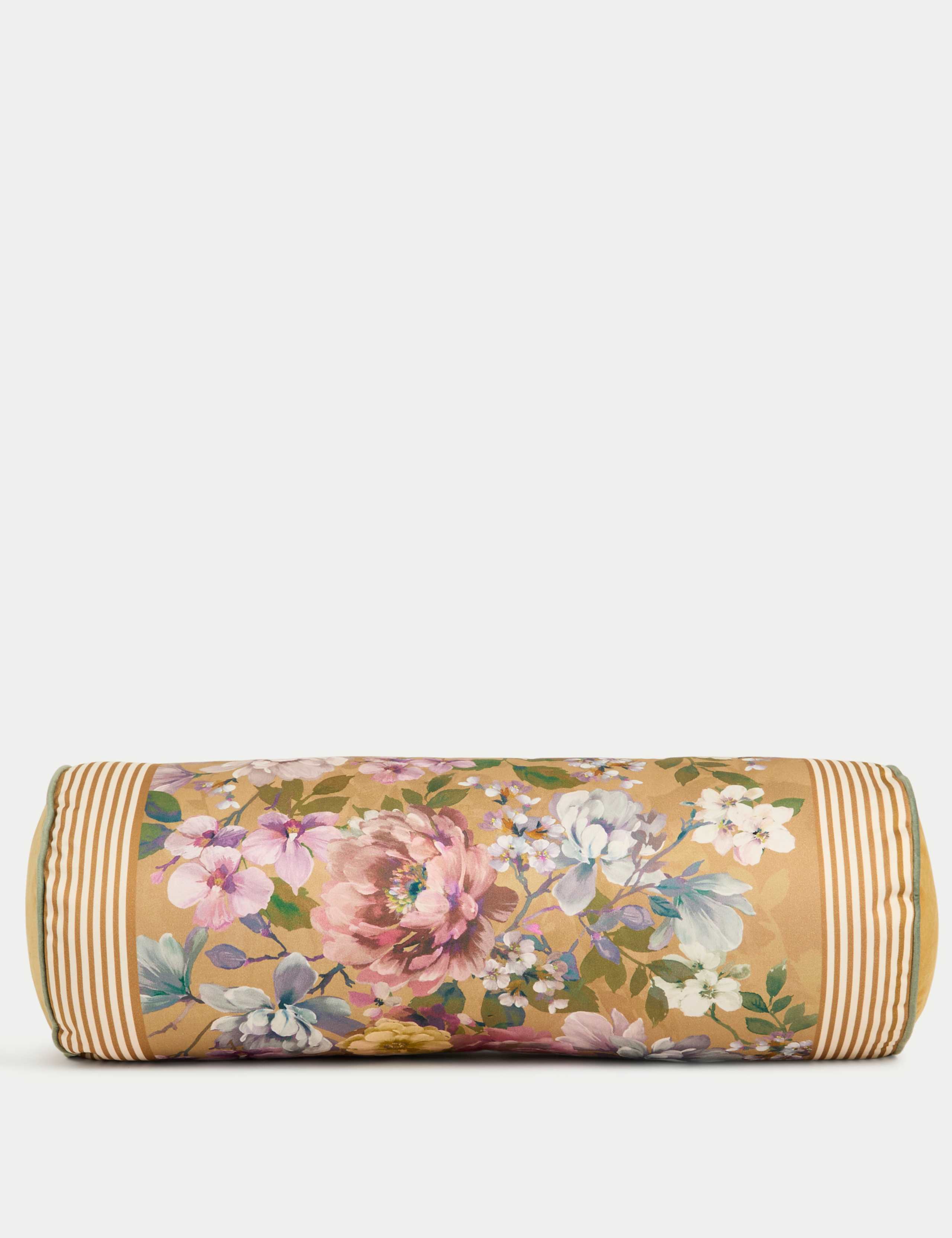 Pure Cotton Floral Bolster Cushion