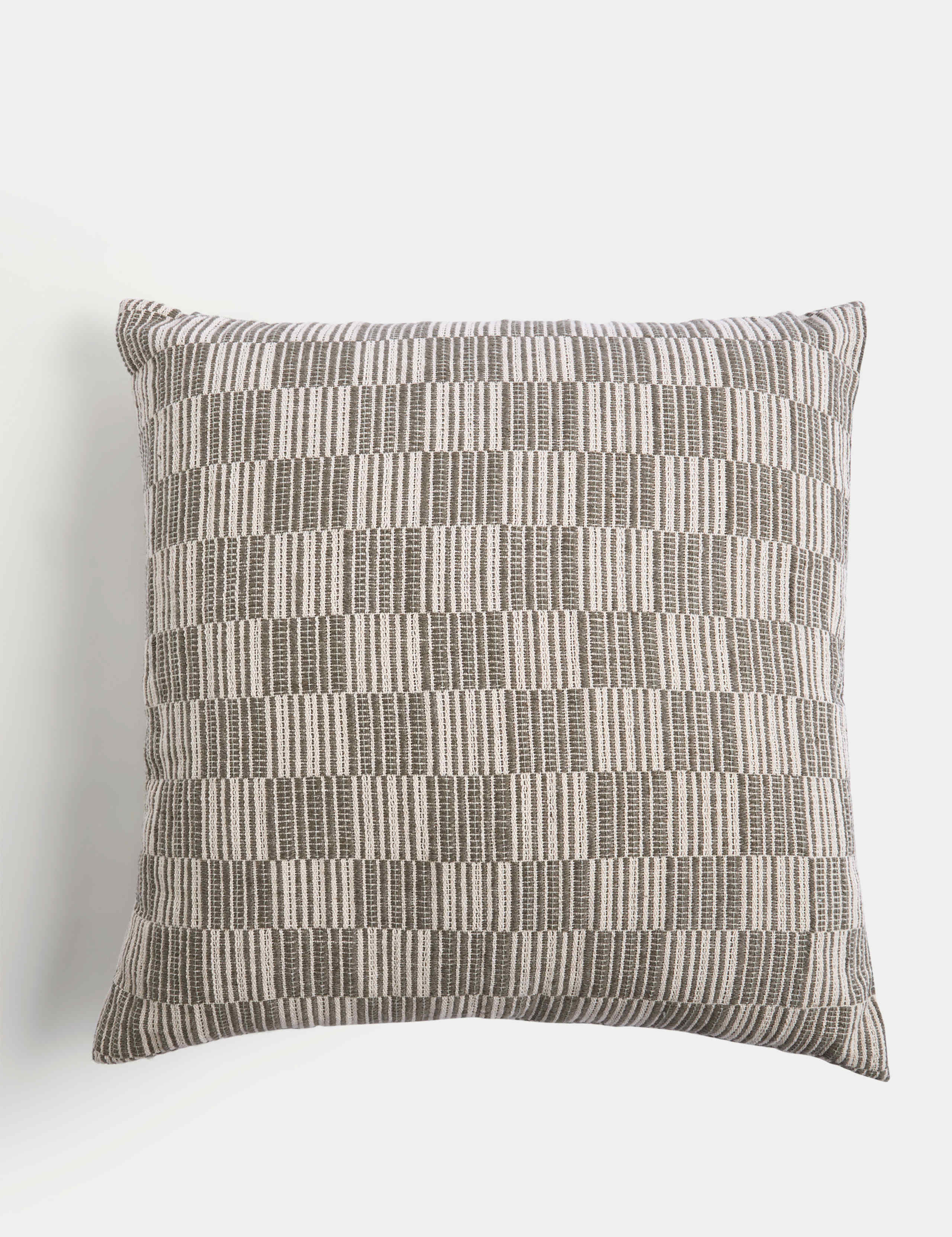 Cotton Blend Geometric Woven Cushion