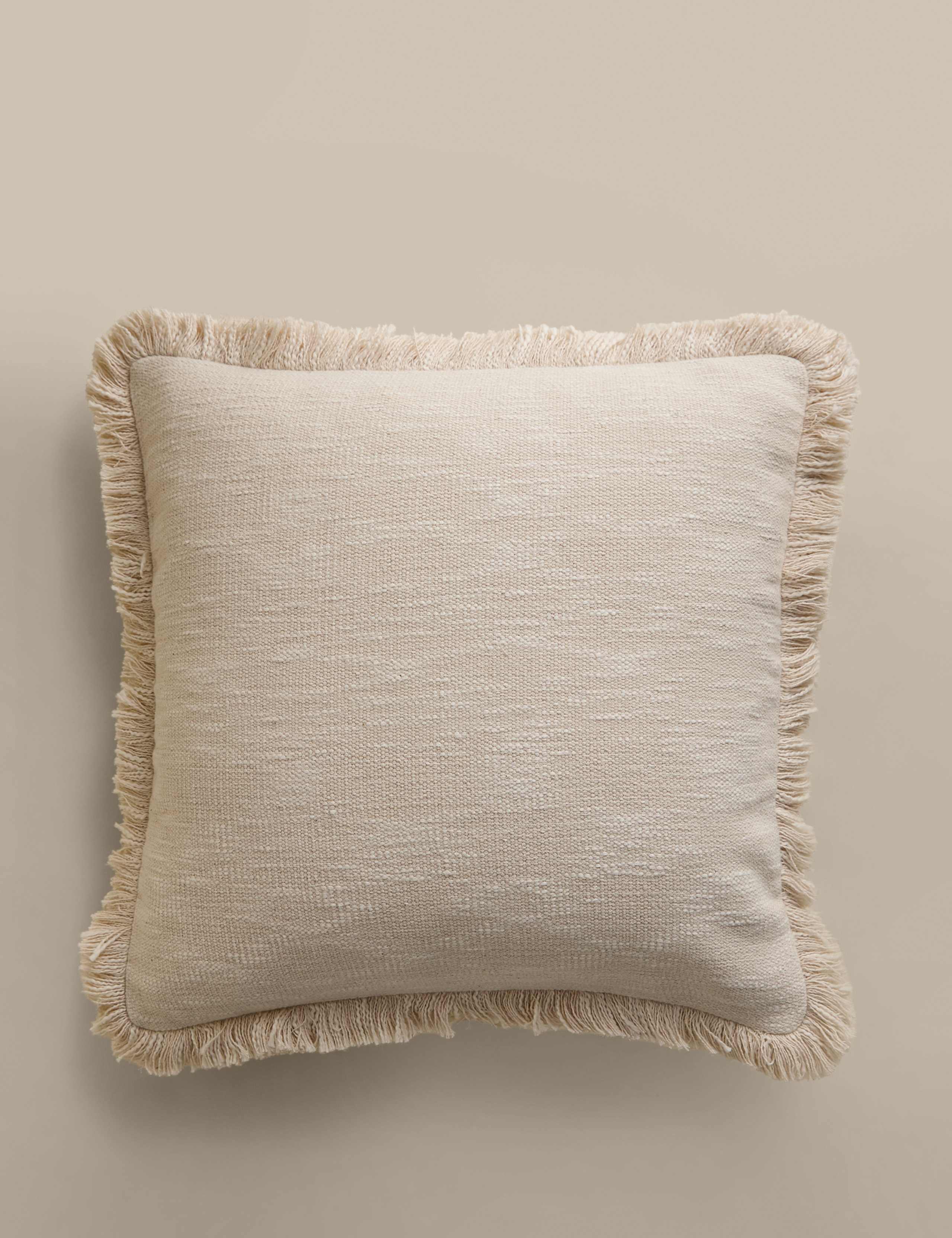 Textured Fringe Cushion Cover