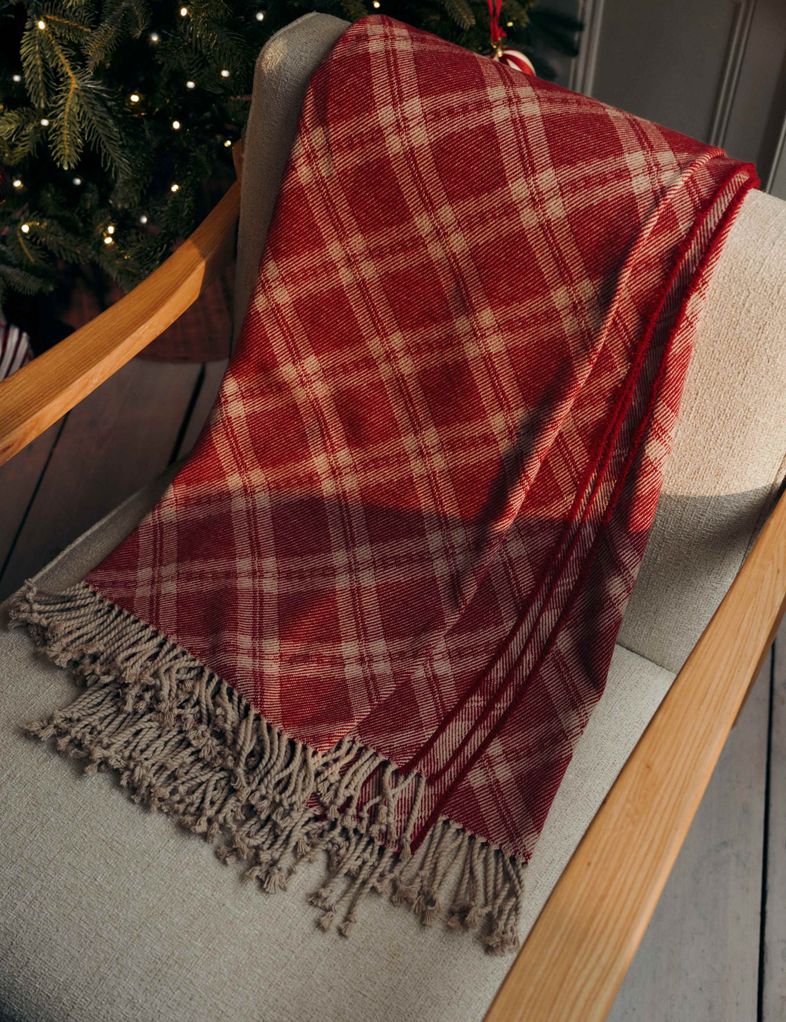 Christmas Check Throw