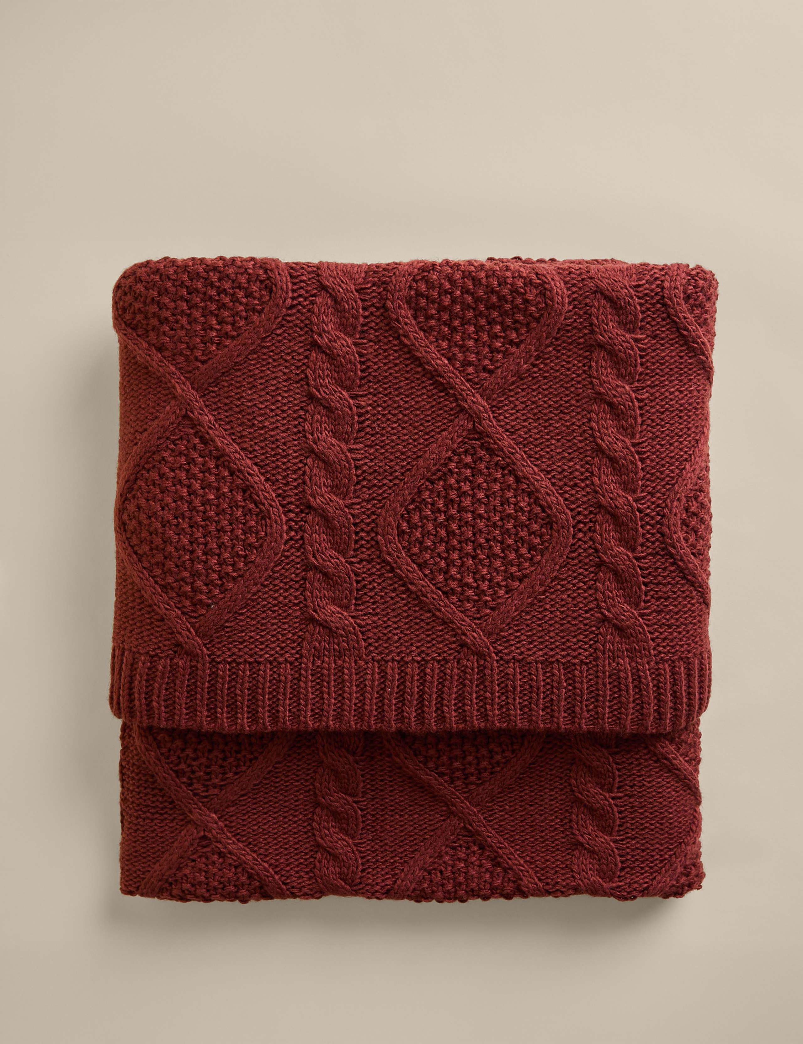 Cable Knit Throw