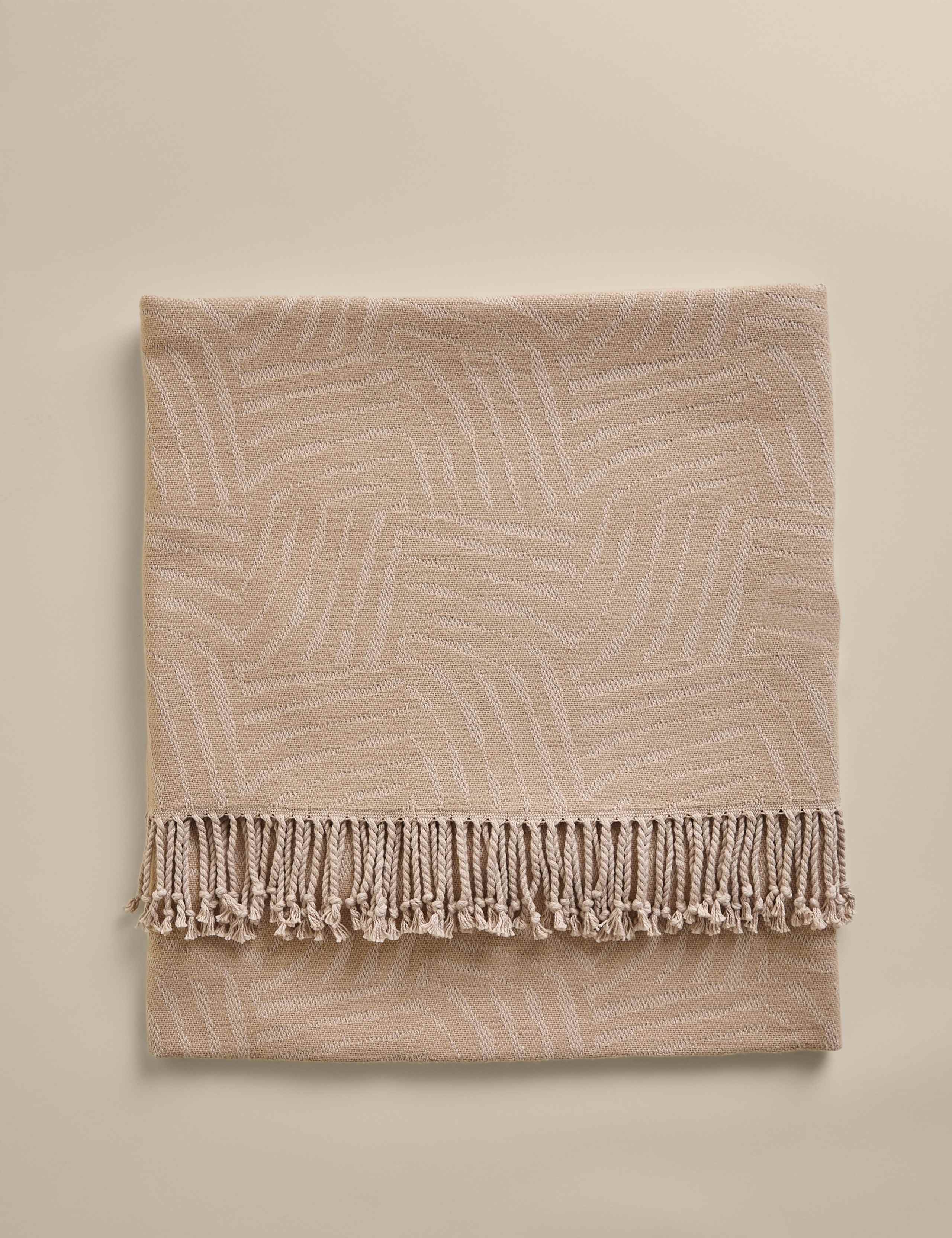 Cotton Rich Geometric Throw