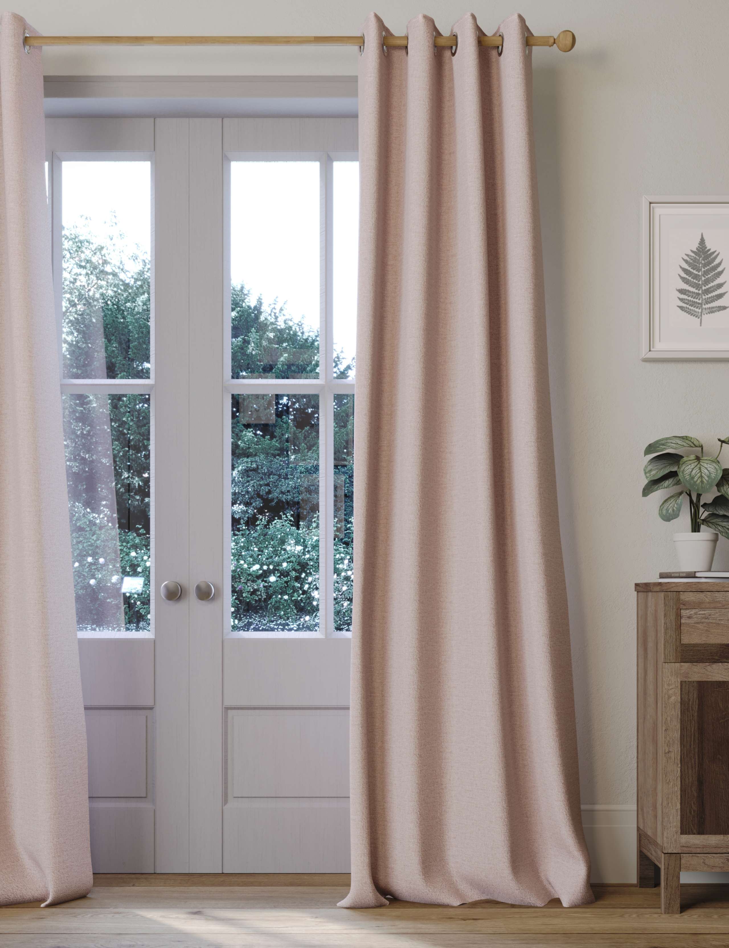 Brushed Eyelet Blackout Thermal Curtains