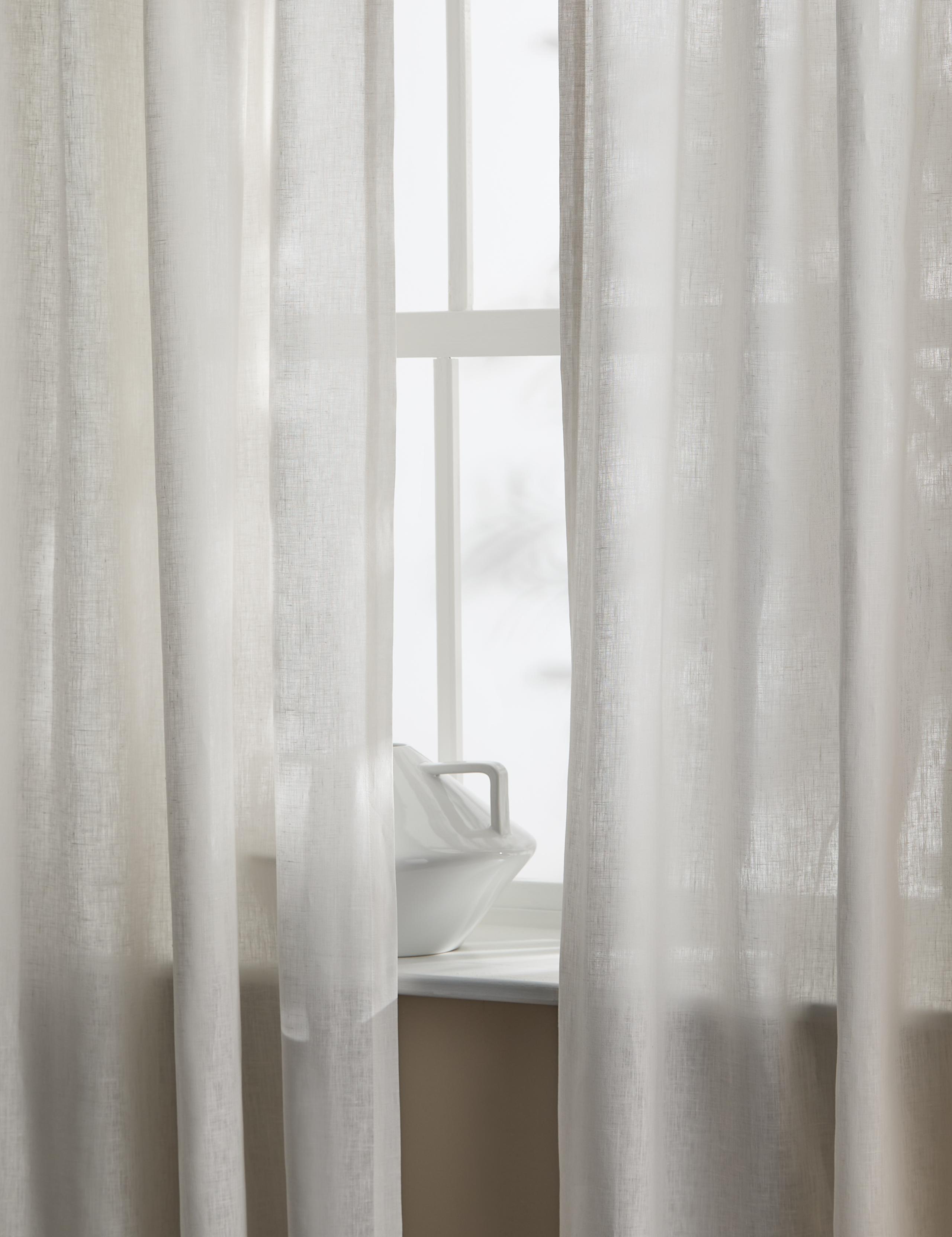 Sheer Linen Tab Top Curtains