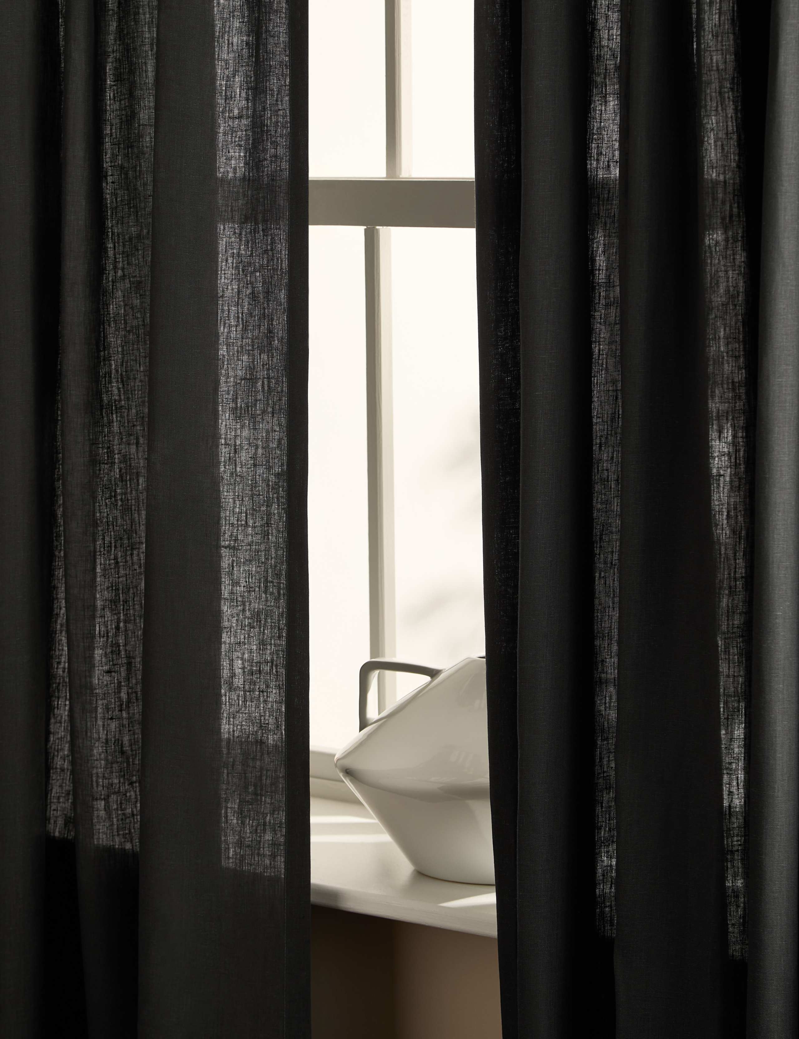 Sheer Linen Tab Top Curtains