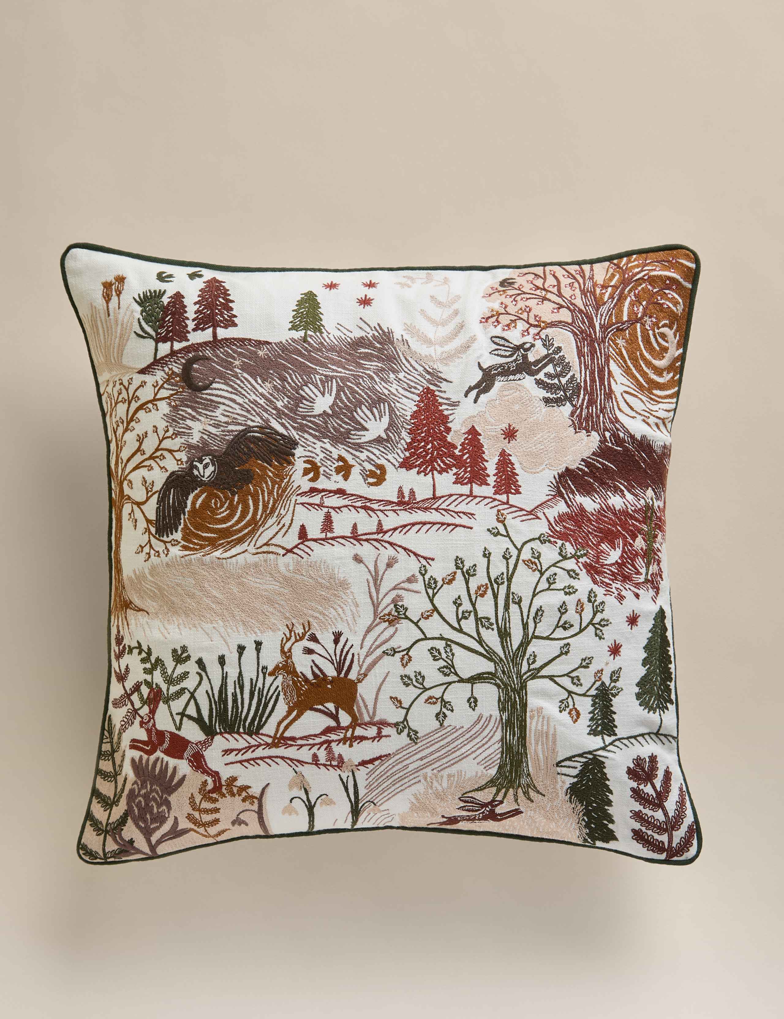Pure Cotton Woodland Cushion