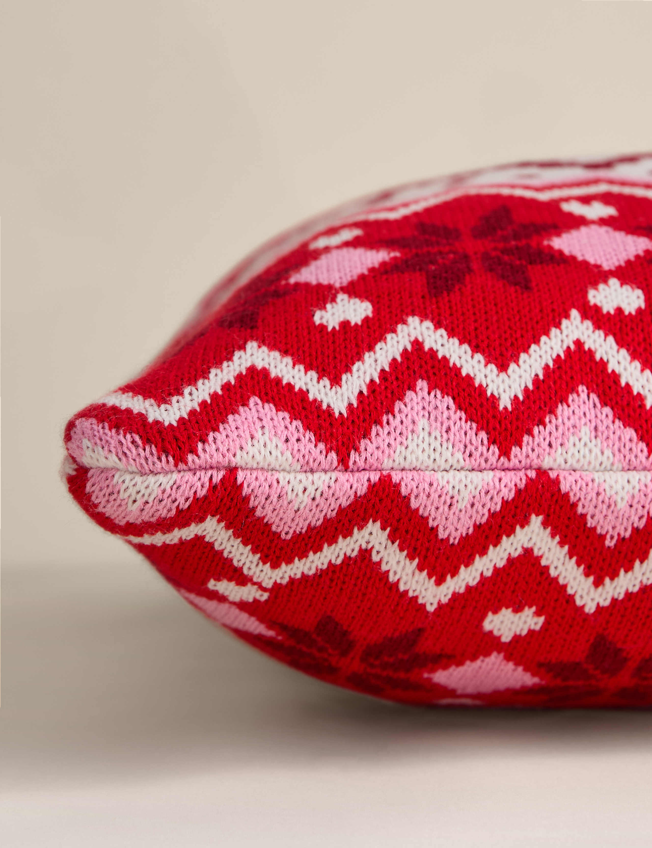 Knitted Christmas Fair Isle Cushion
