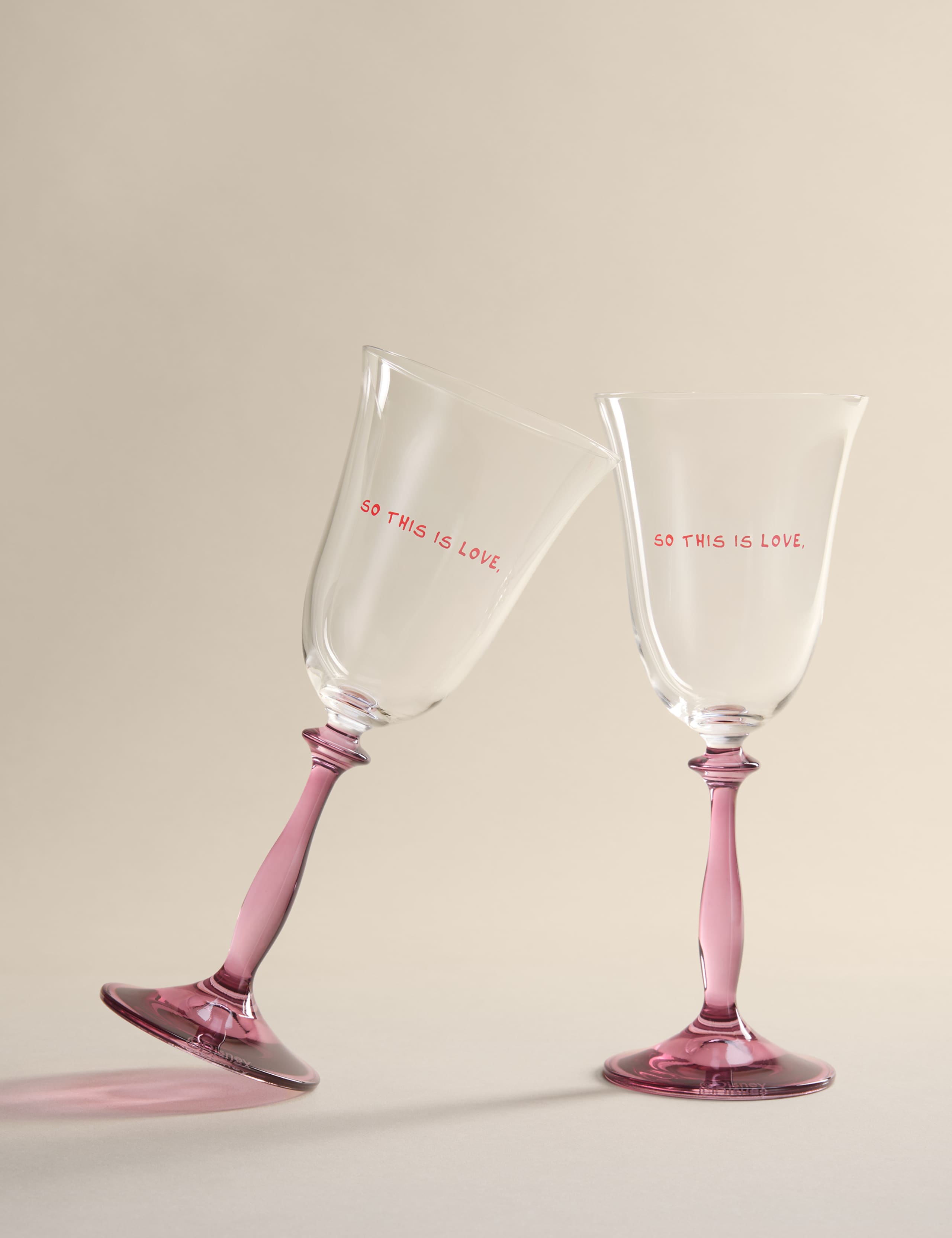 Cinderella™ So This Is Love Set of 2 Wine Glasses