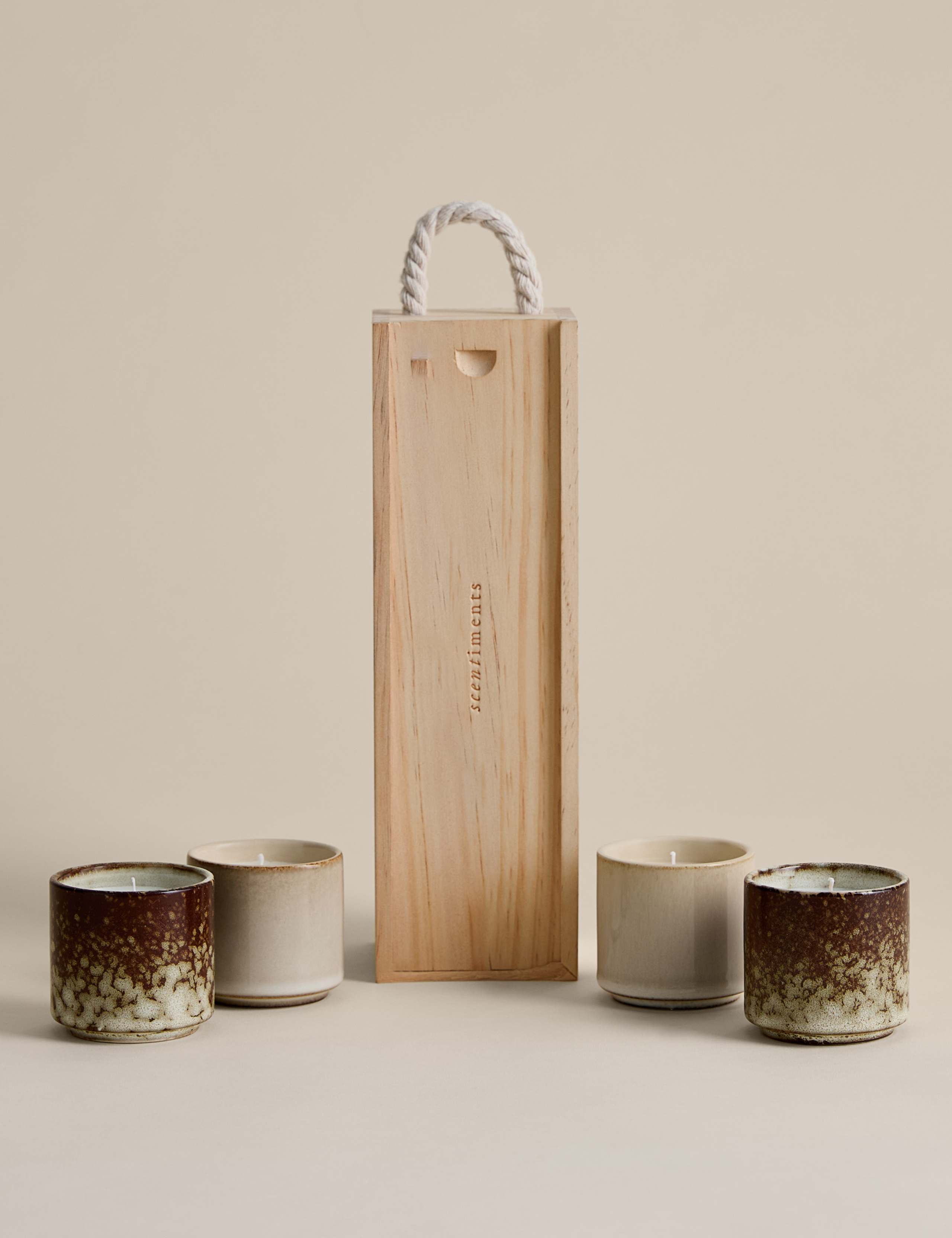 Set of 4 Espresso Mug Candles