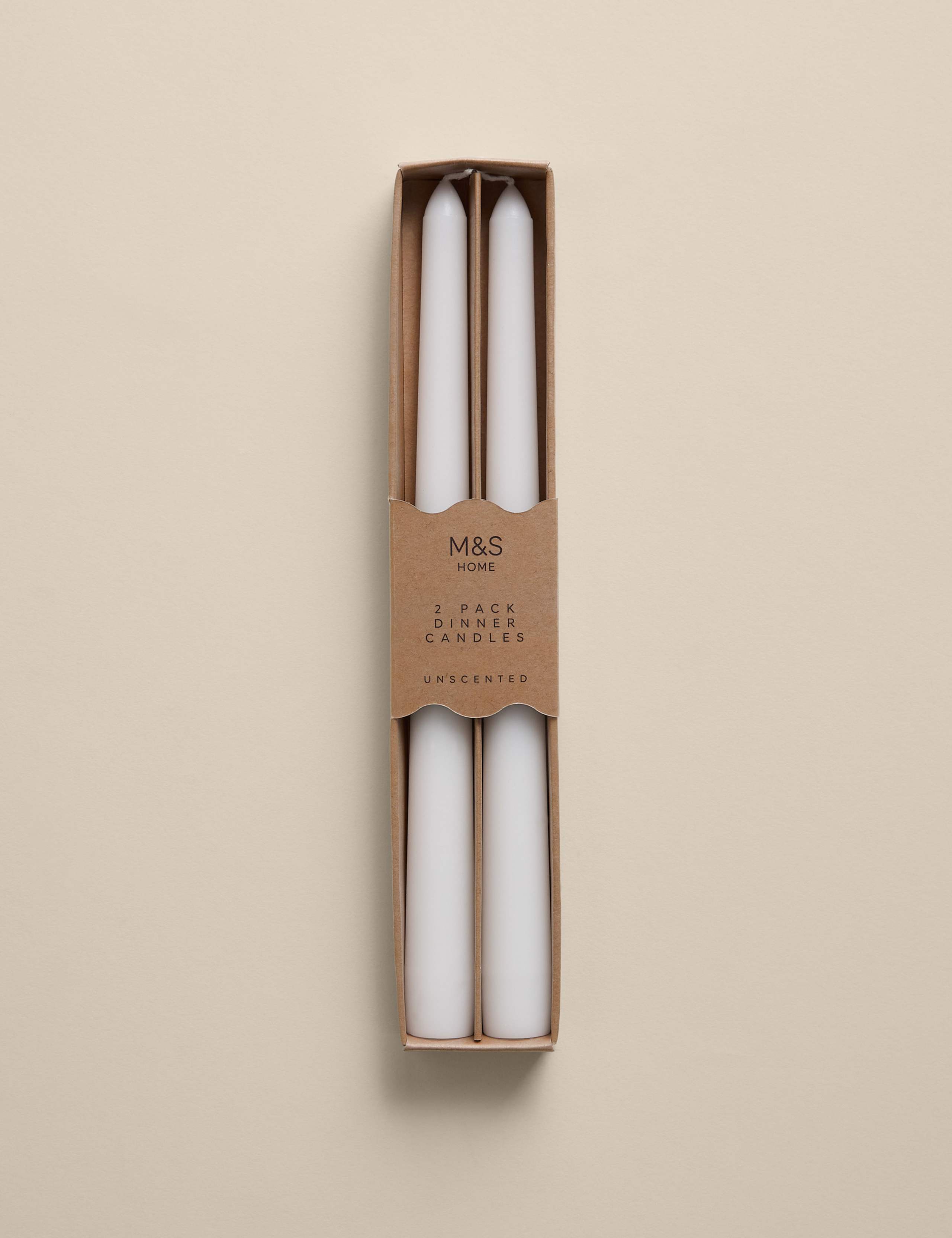 2pk Tapered Dinner Candles