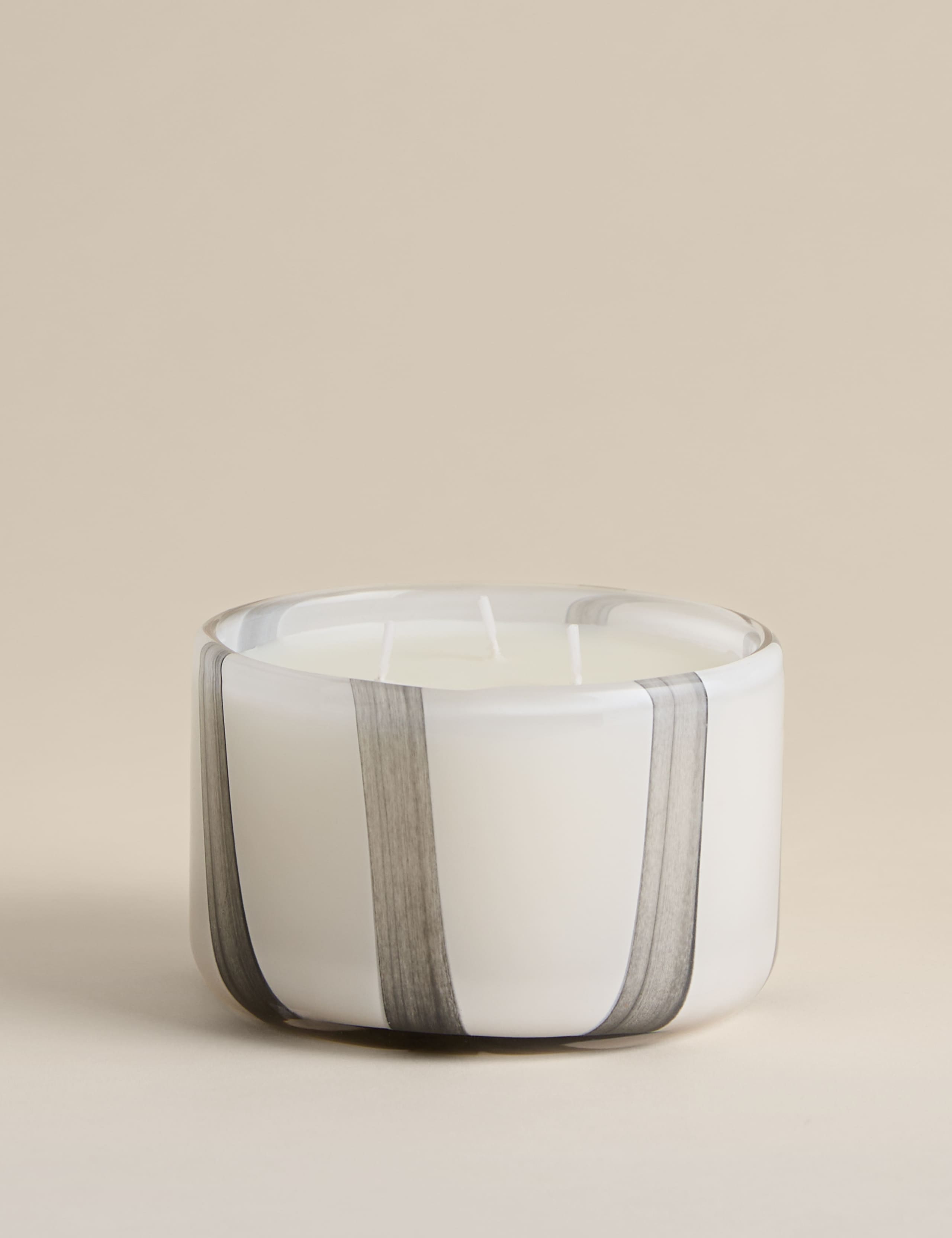 Vanilla Zebra Stripe 3 Wick Candle