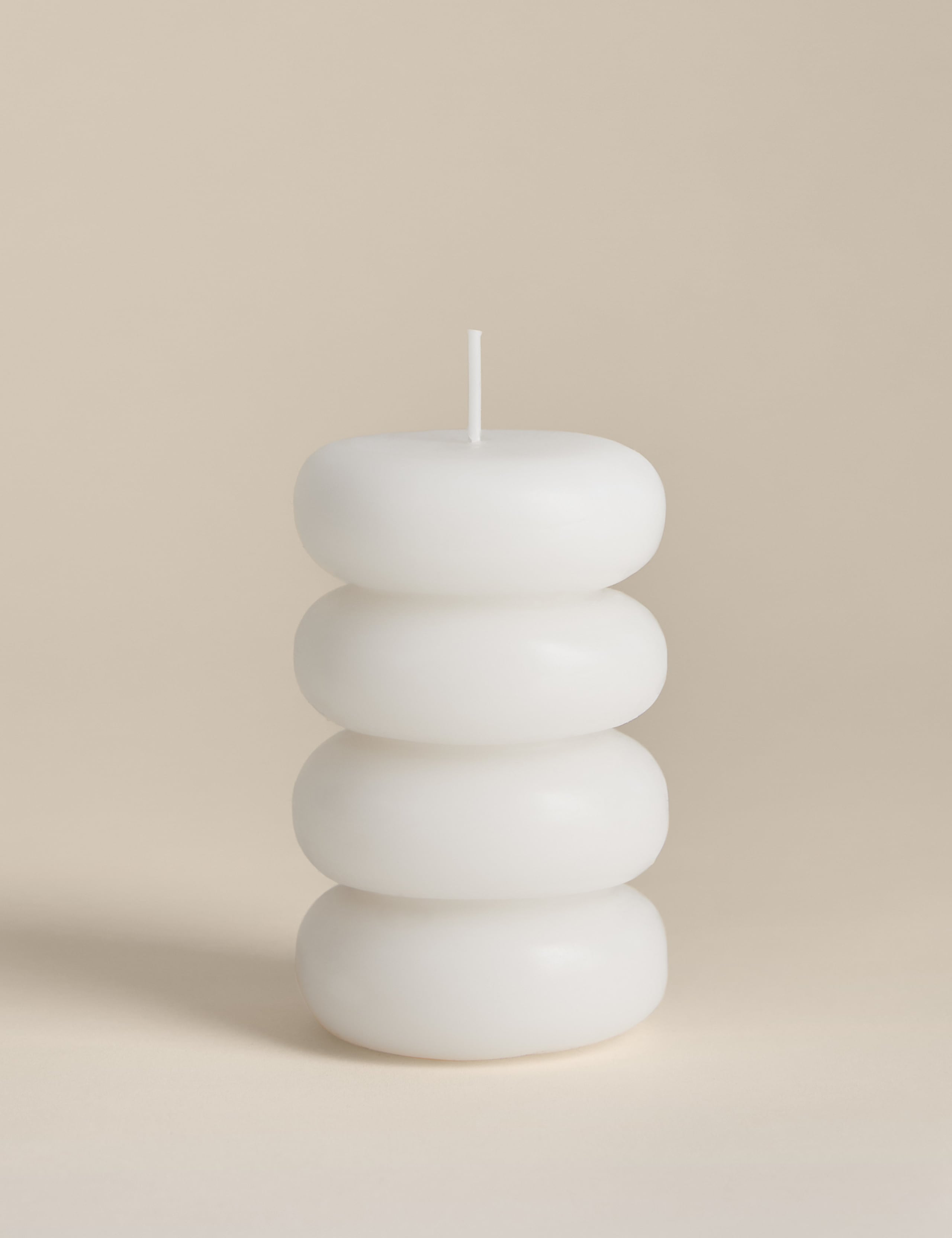 Retro Button Bobble Pillar Candle