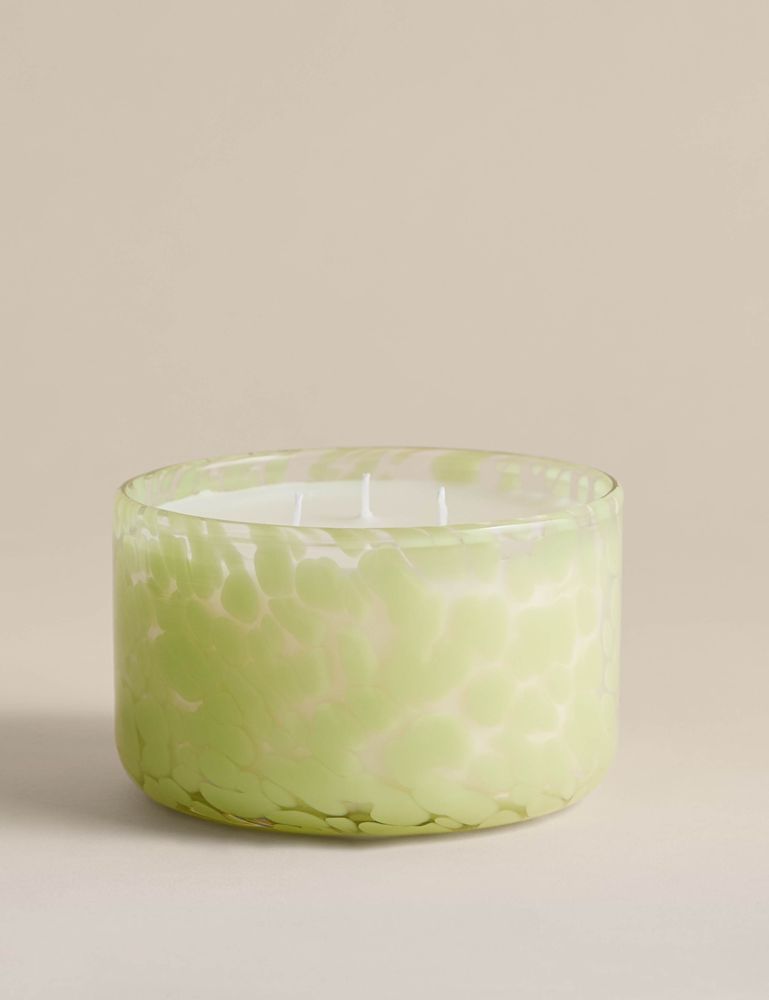 Bamboo & Orris Confetti Glass 3 Wick Candle