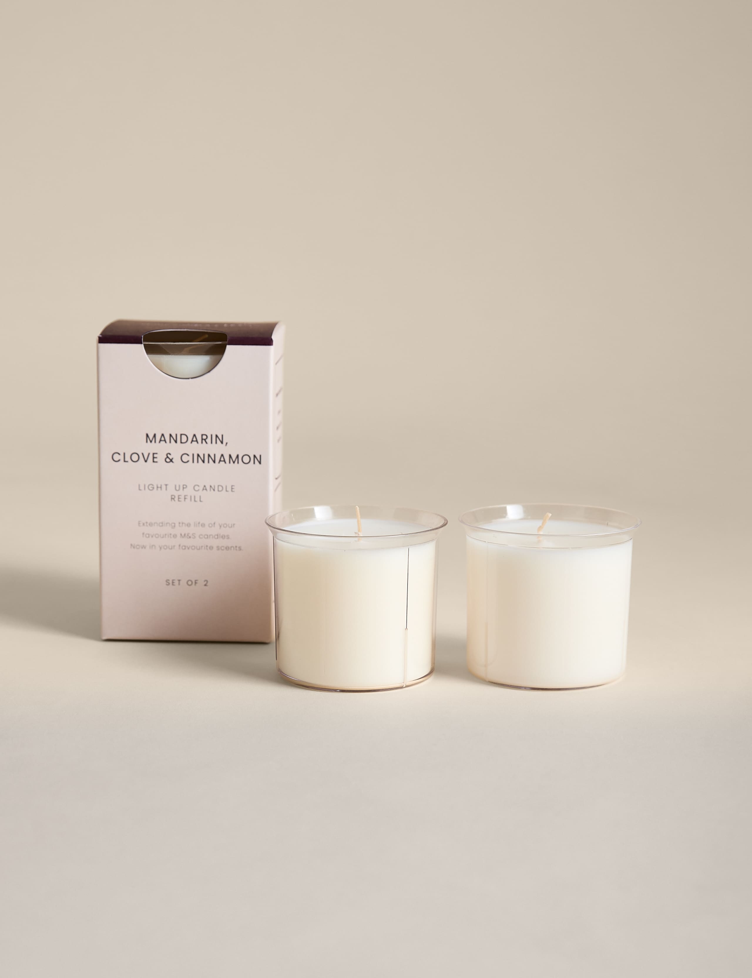 Set of 2 Mandarin Clove & Cinnamon Candle Refills