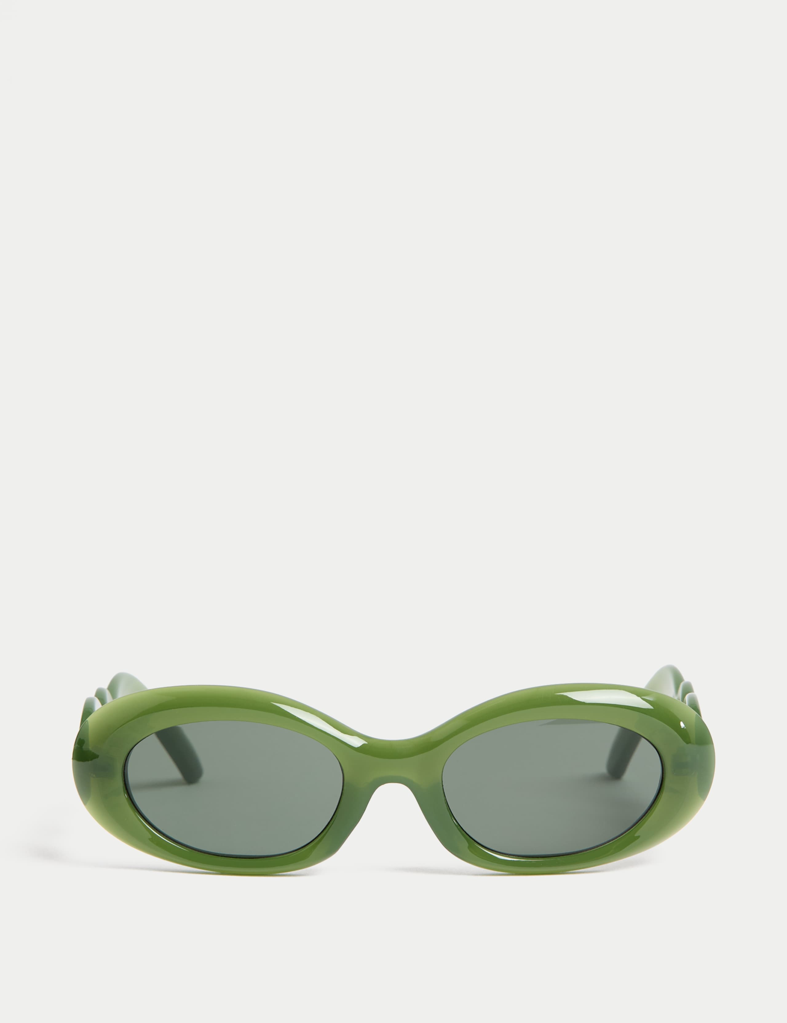 Bevelled Oval Sunglasses