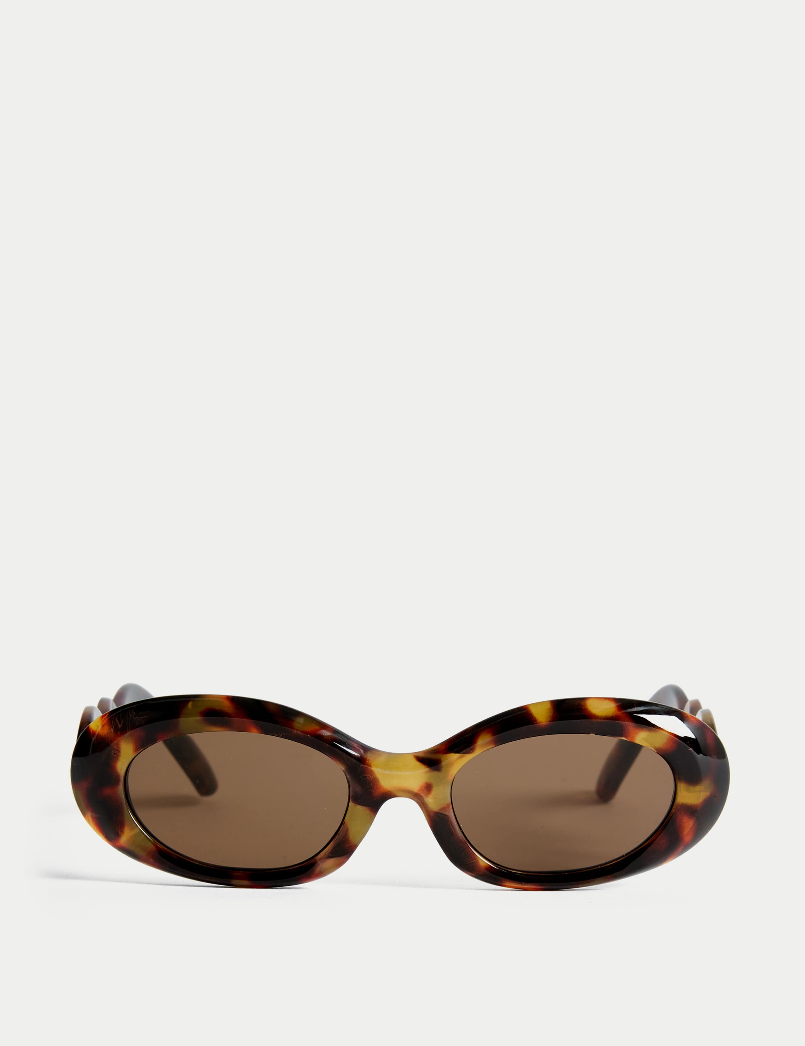 Bevelled Oval Sunglasses