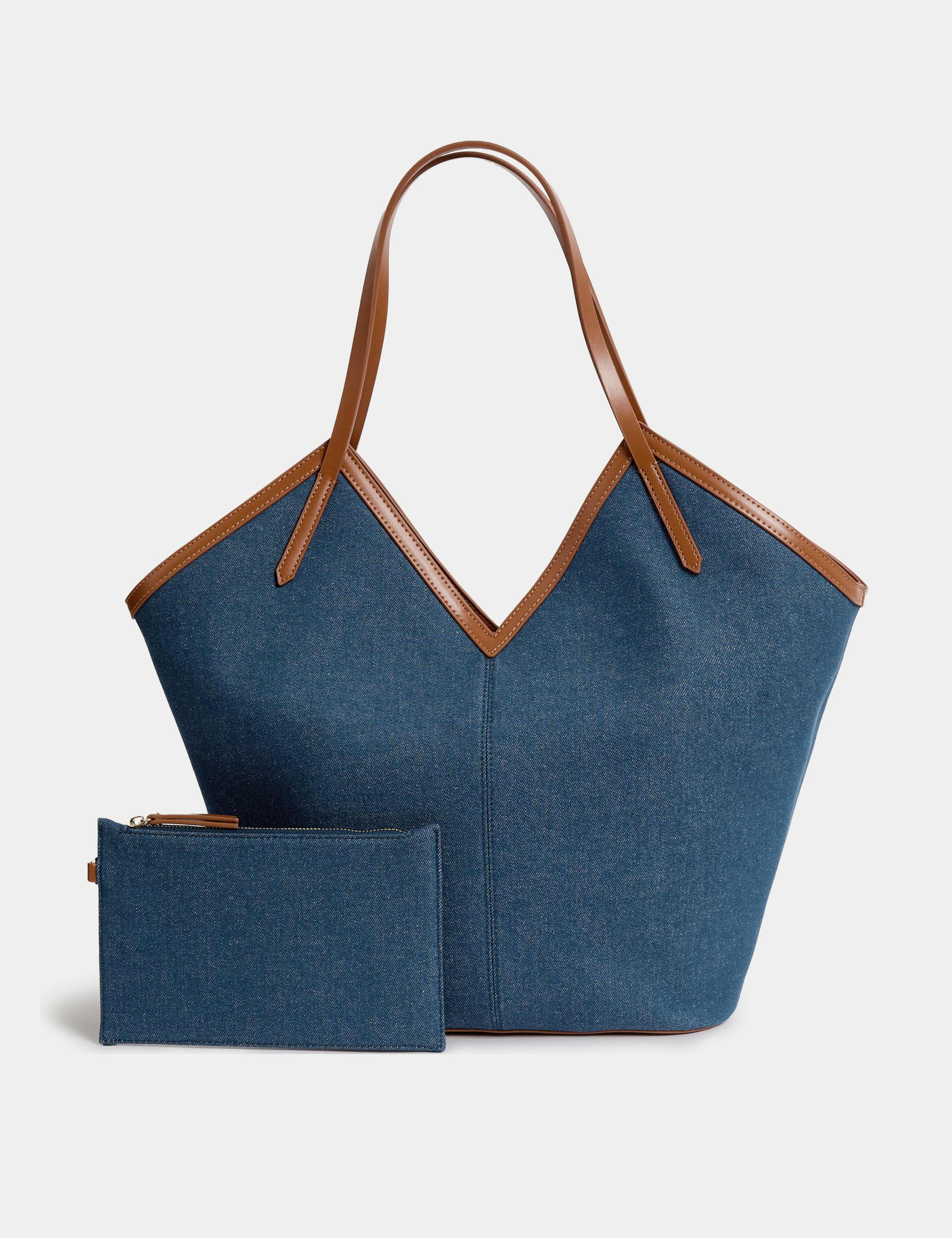 Canvas Striped Tote Bag
