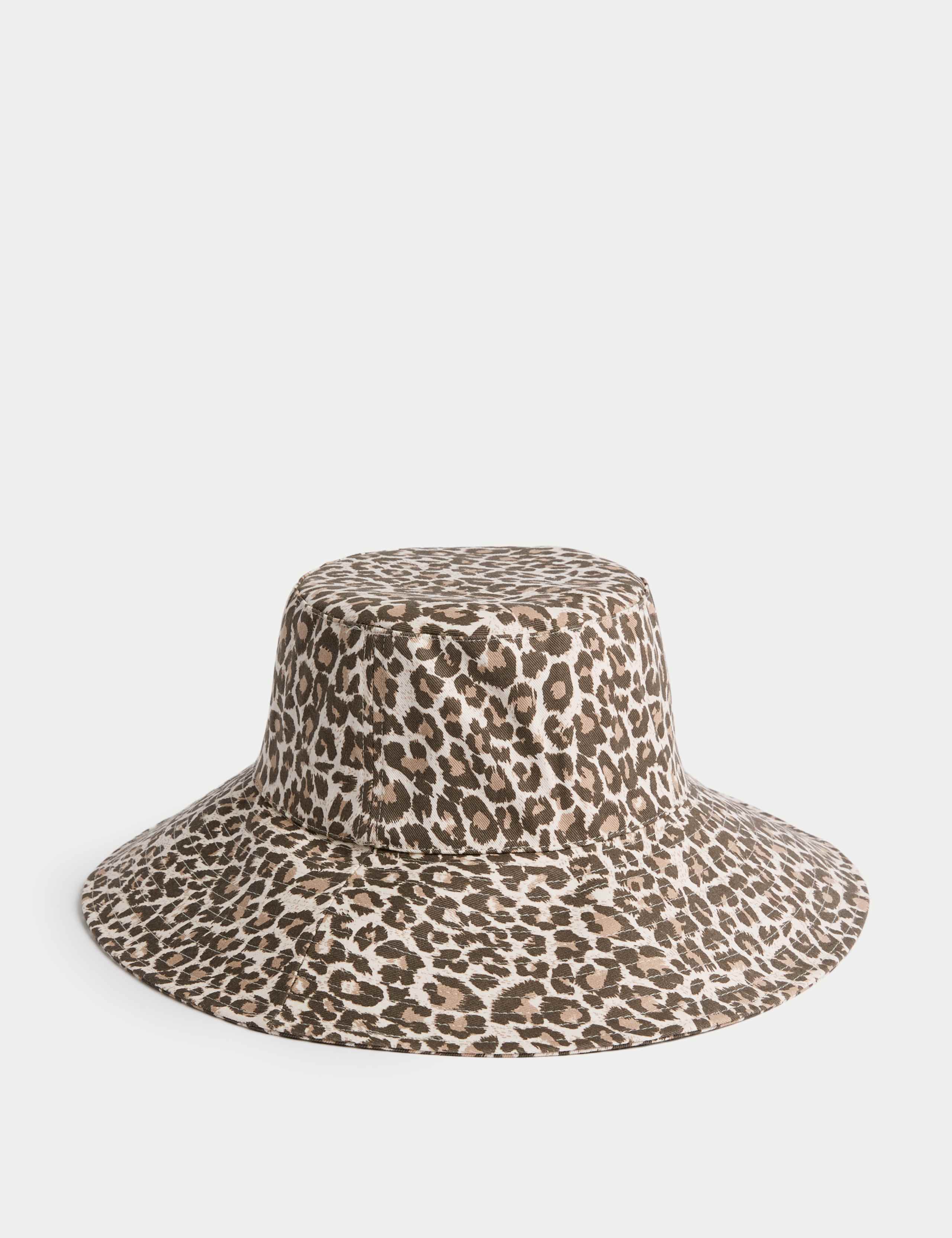 Pure Cotton Printed Wide Brim Bucket Hat