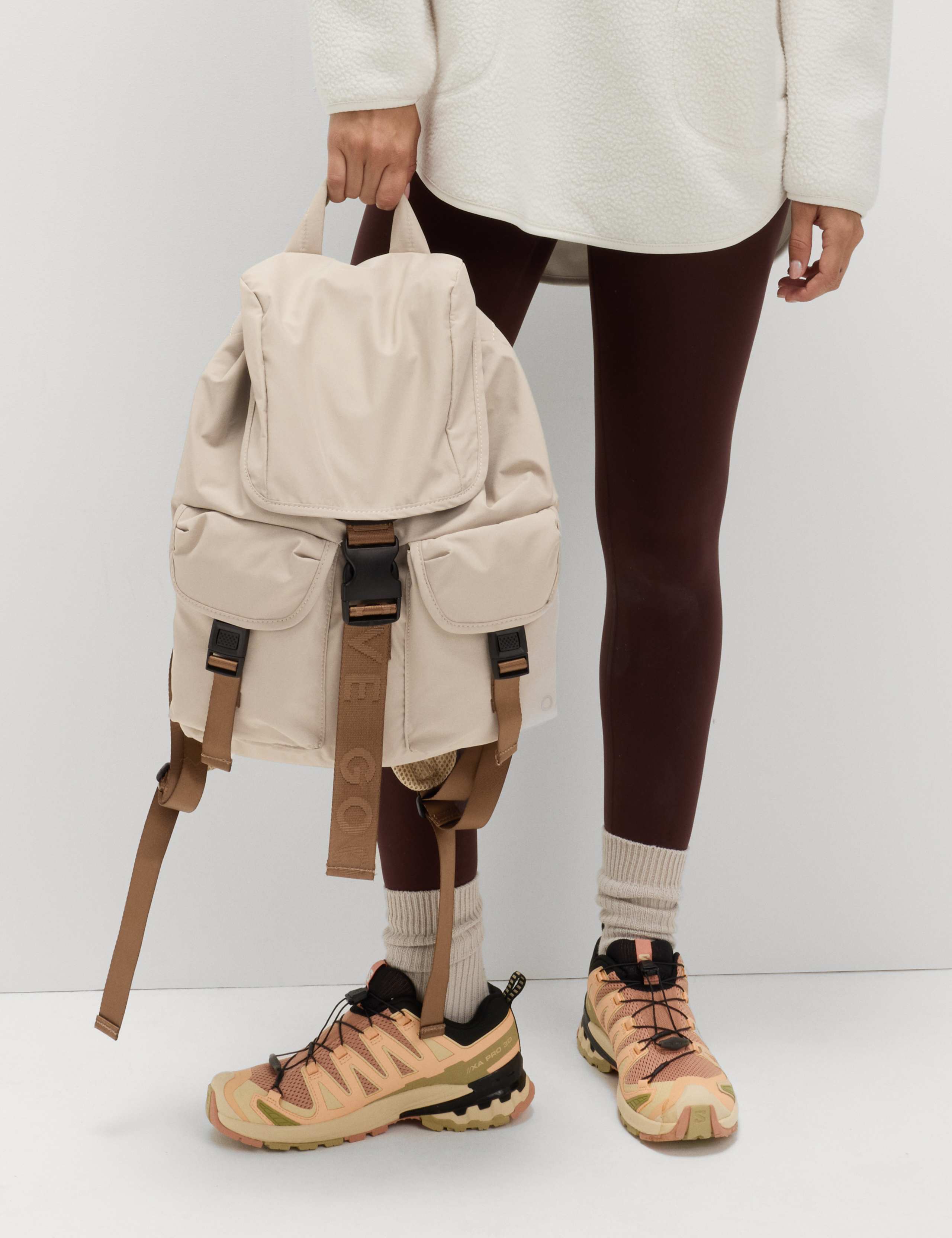Multi Pocket Drawstring Backpack