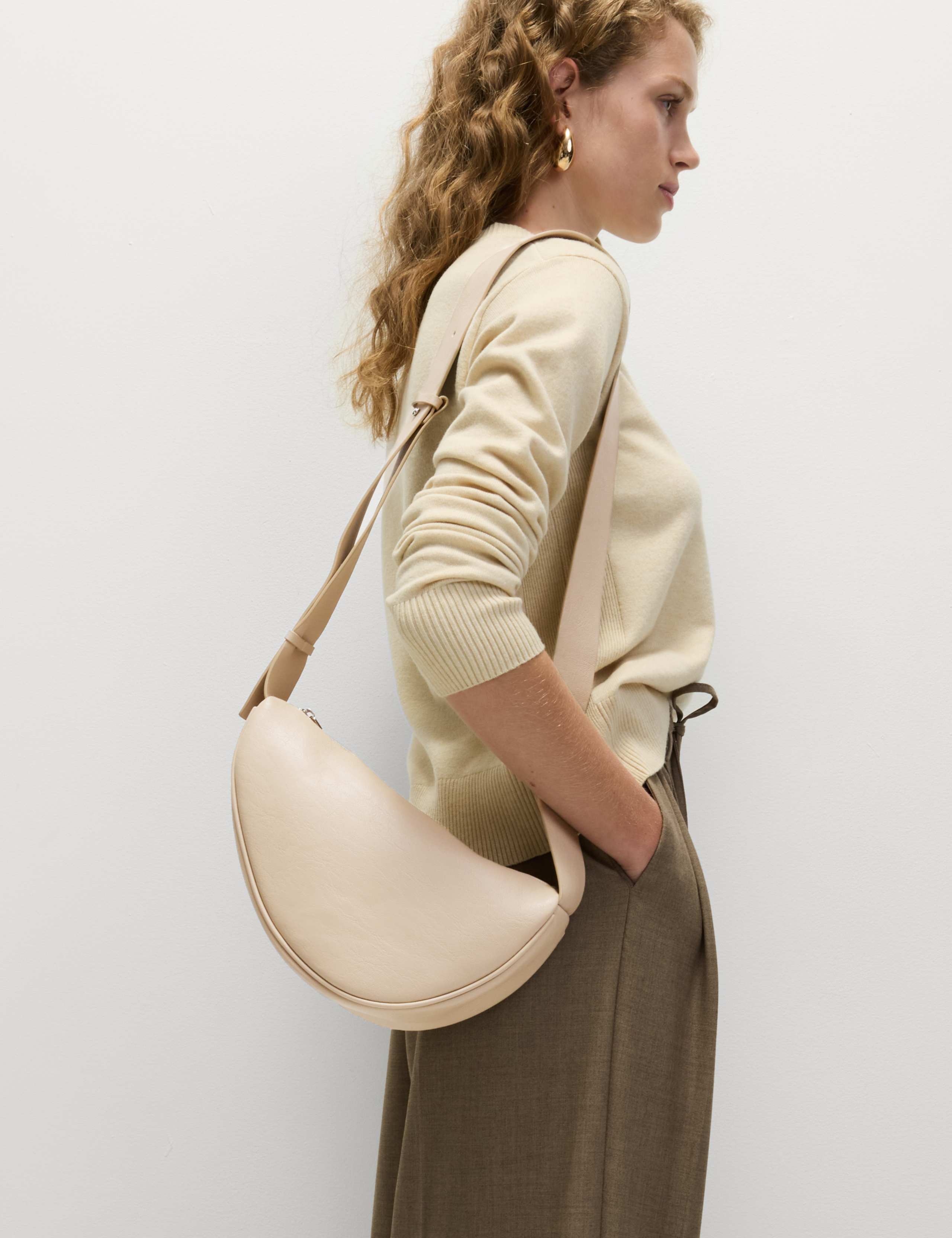 Faux Leather Sling Bag