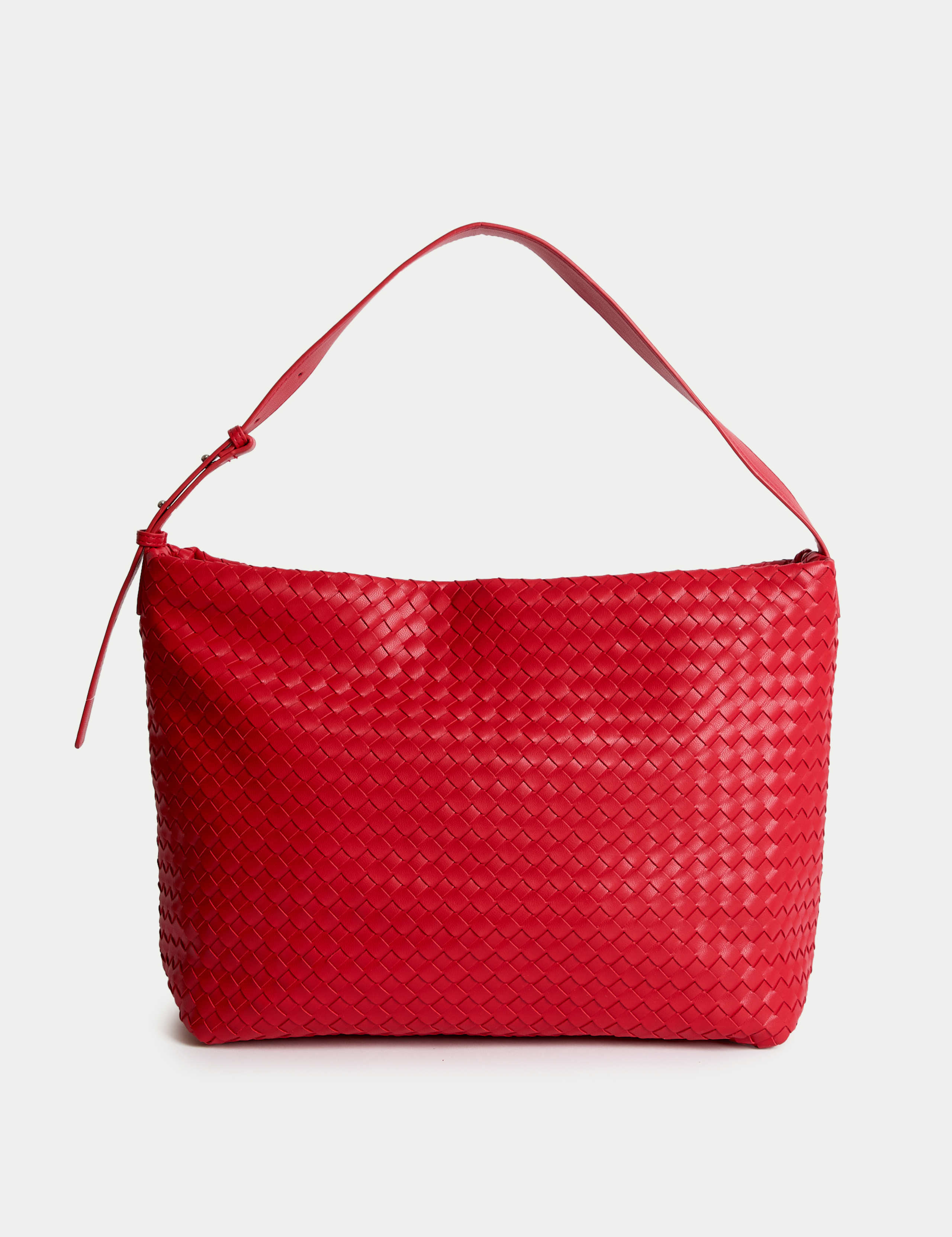 Faux Leather Woven Shoulder Strap