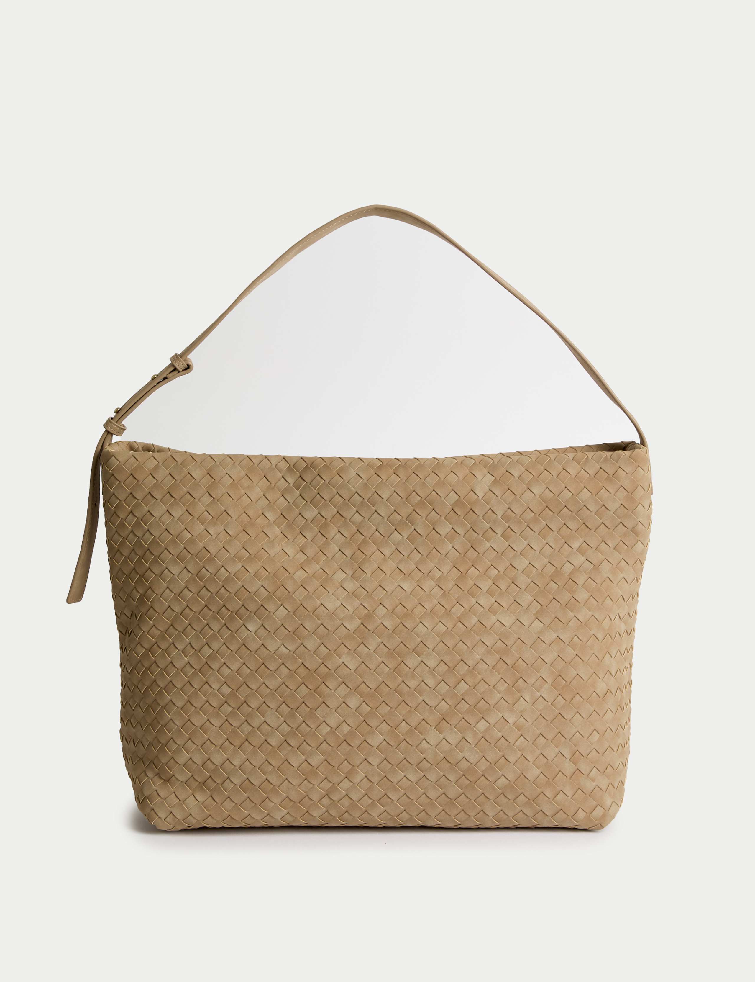 Faux Leather Woven Shoulder Strap