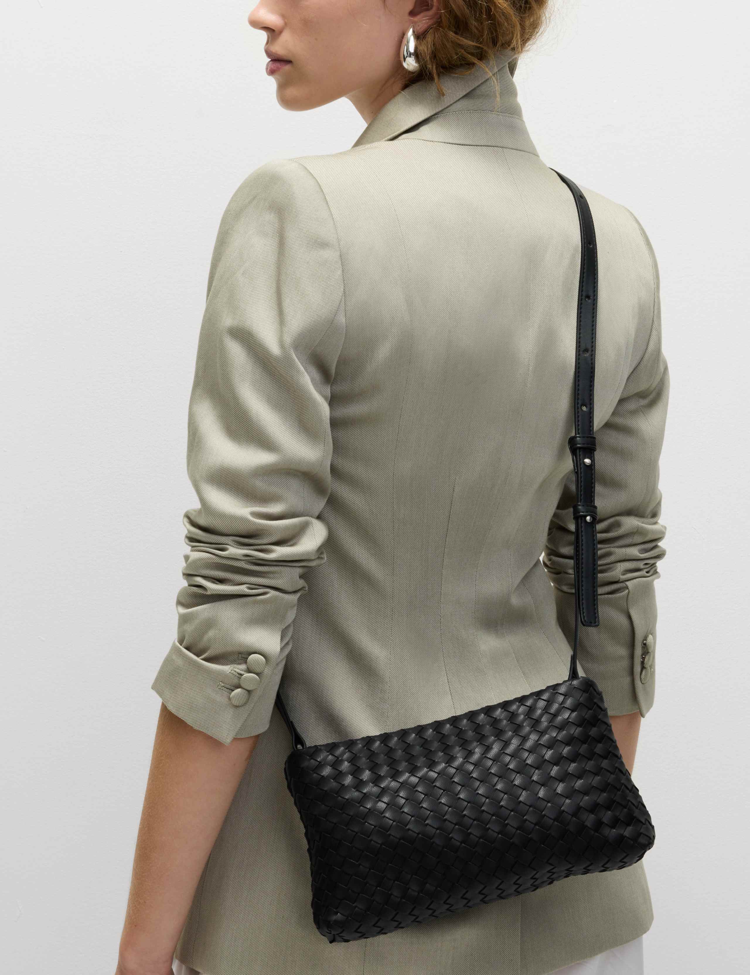 Faux Leather Cross Body Bag