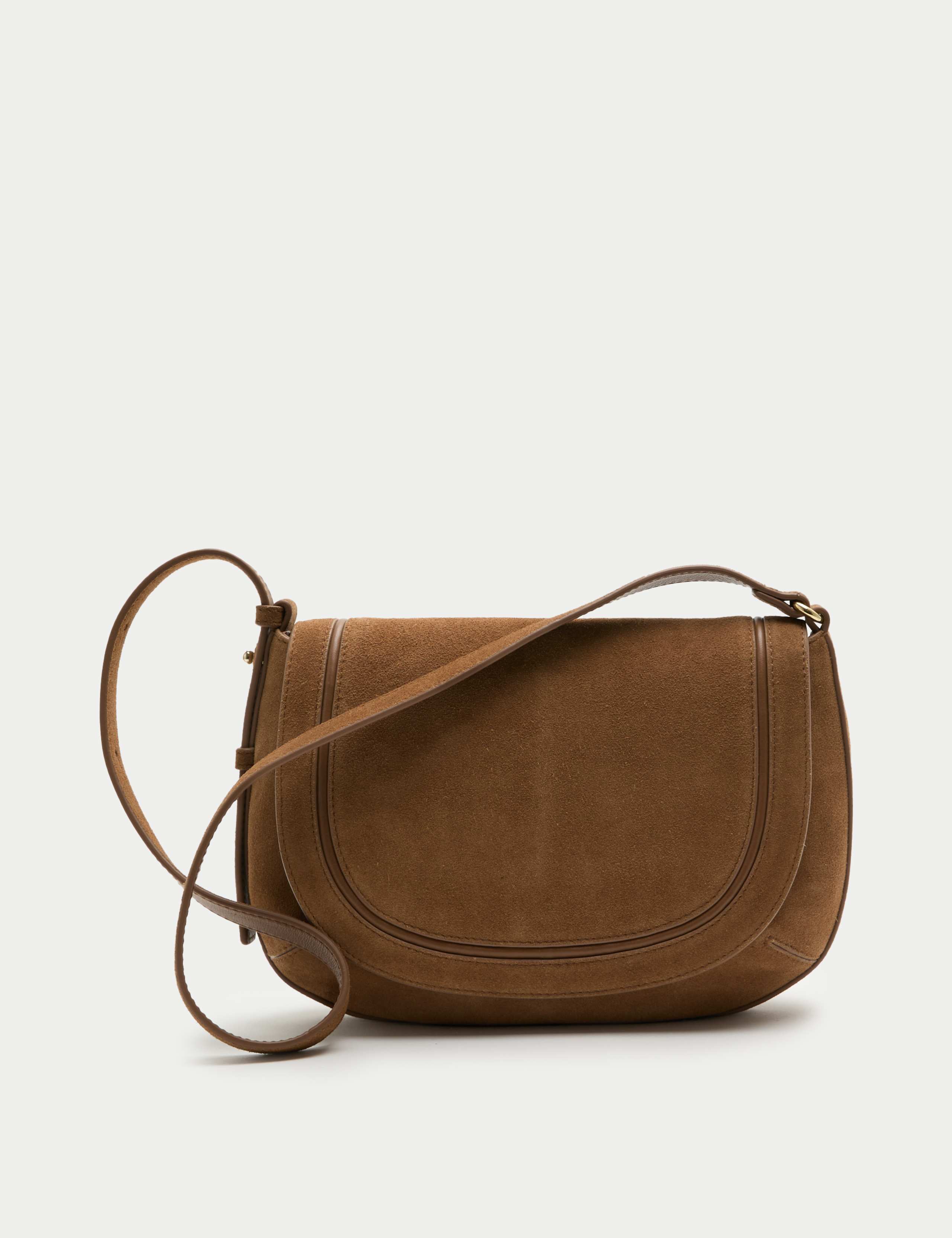 Suede Saddle Shoulder Bag