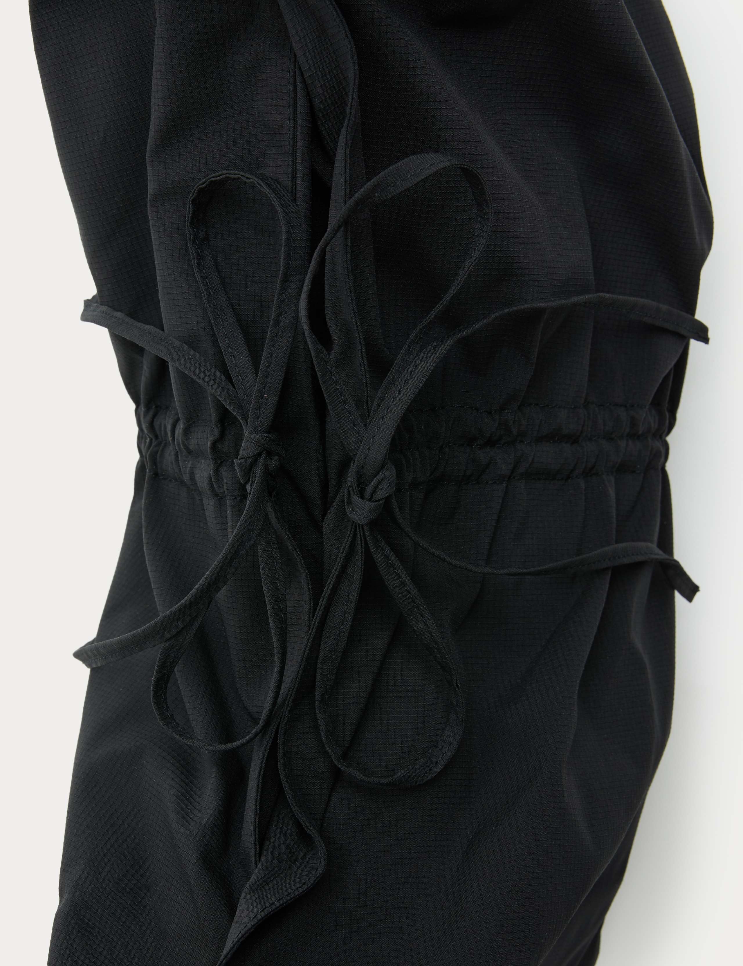 Checked Ruched Tie Shoulder Bag